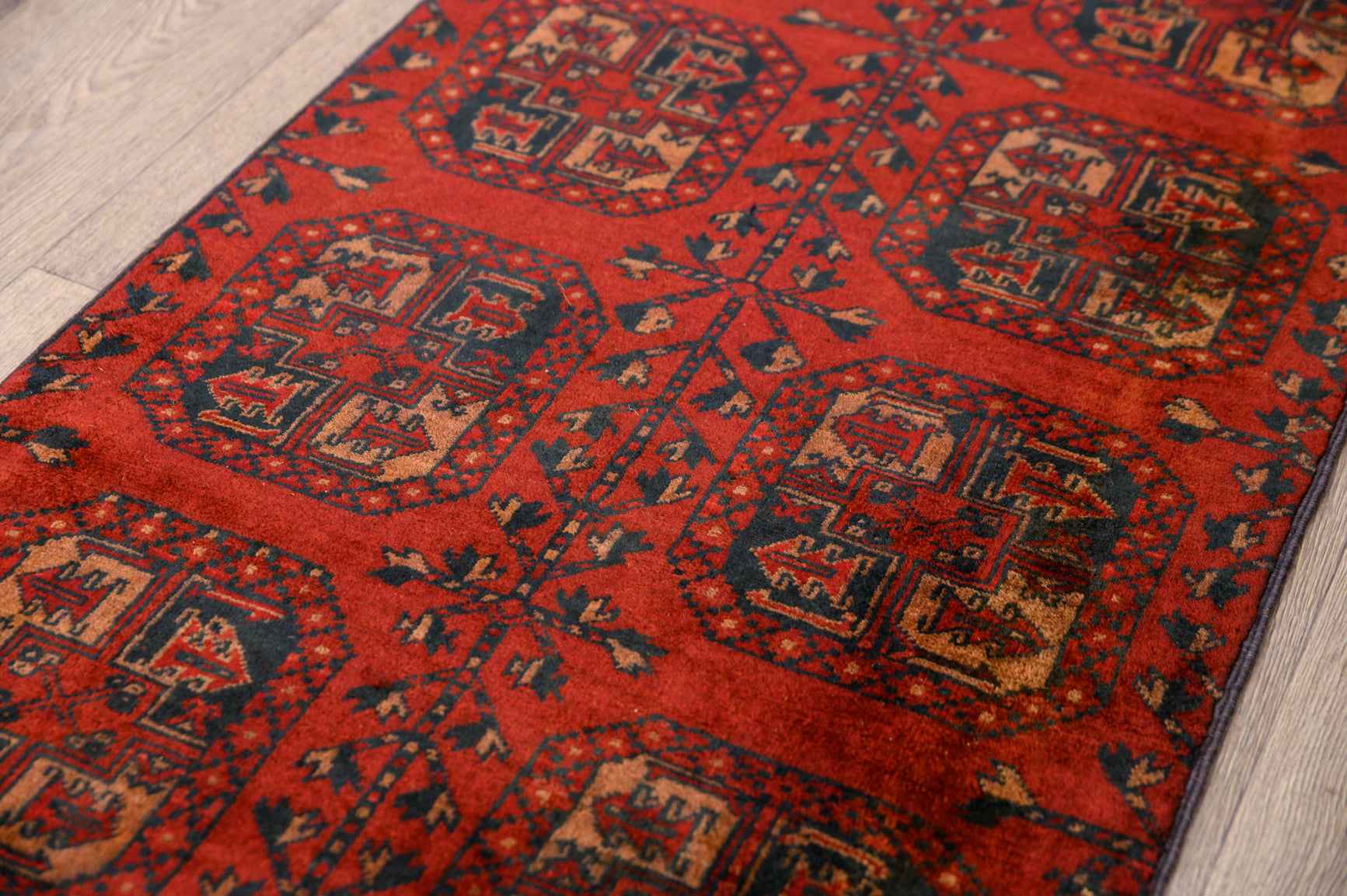 XL Vintage Afghan Turkoman Wool Runner 562cm x 72cm