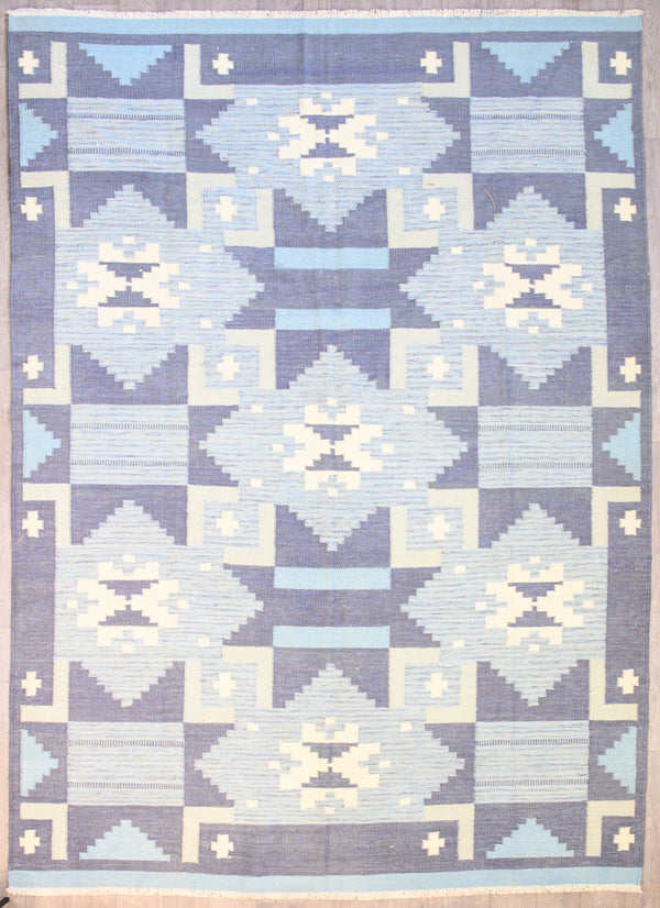 Blue XL Fine Turkish Wool Sumak 377cm x 271cm