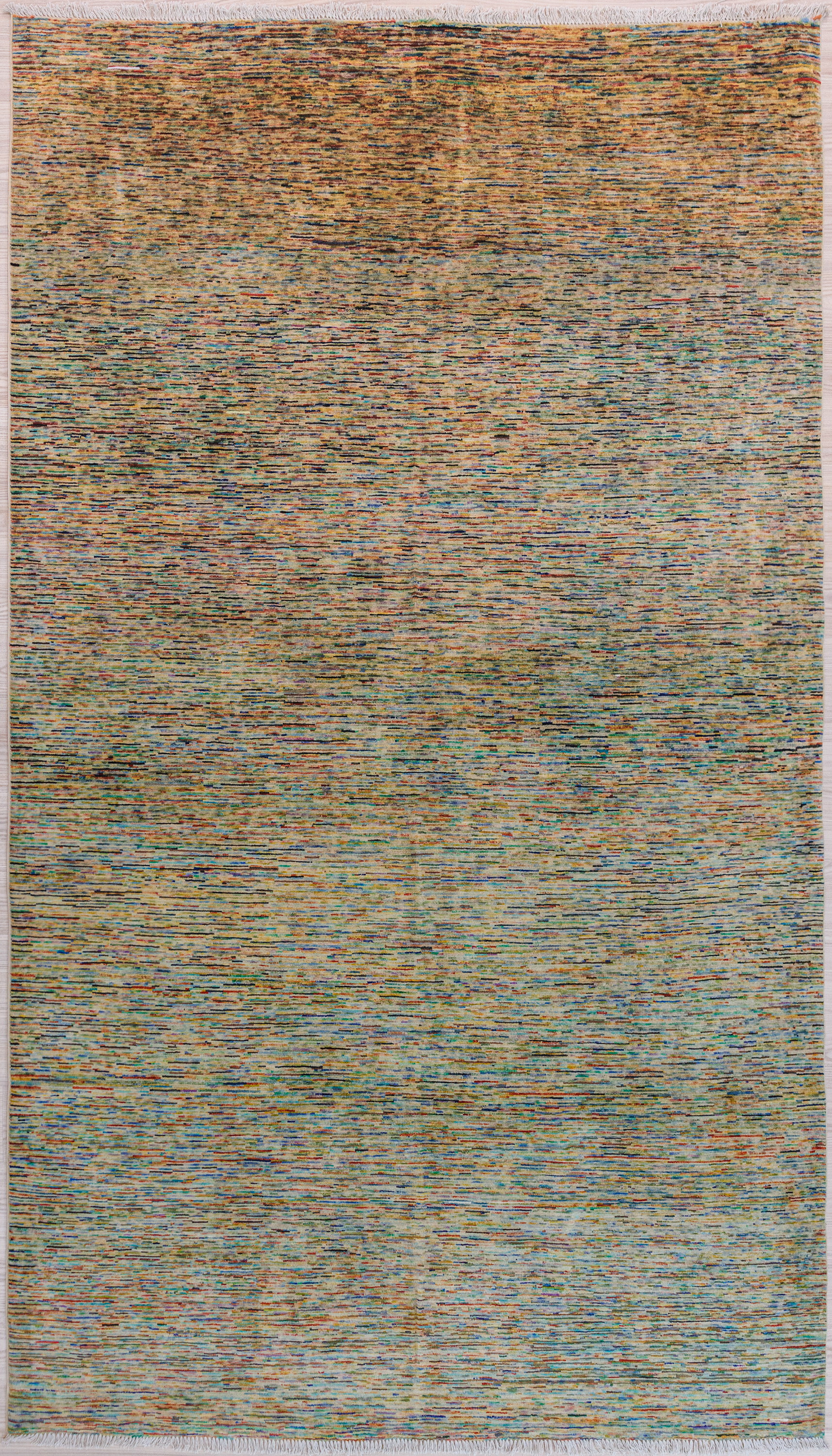 Stripi Afghan Chobi Wool Rug 292cm x 197cm