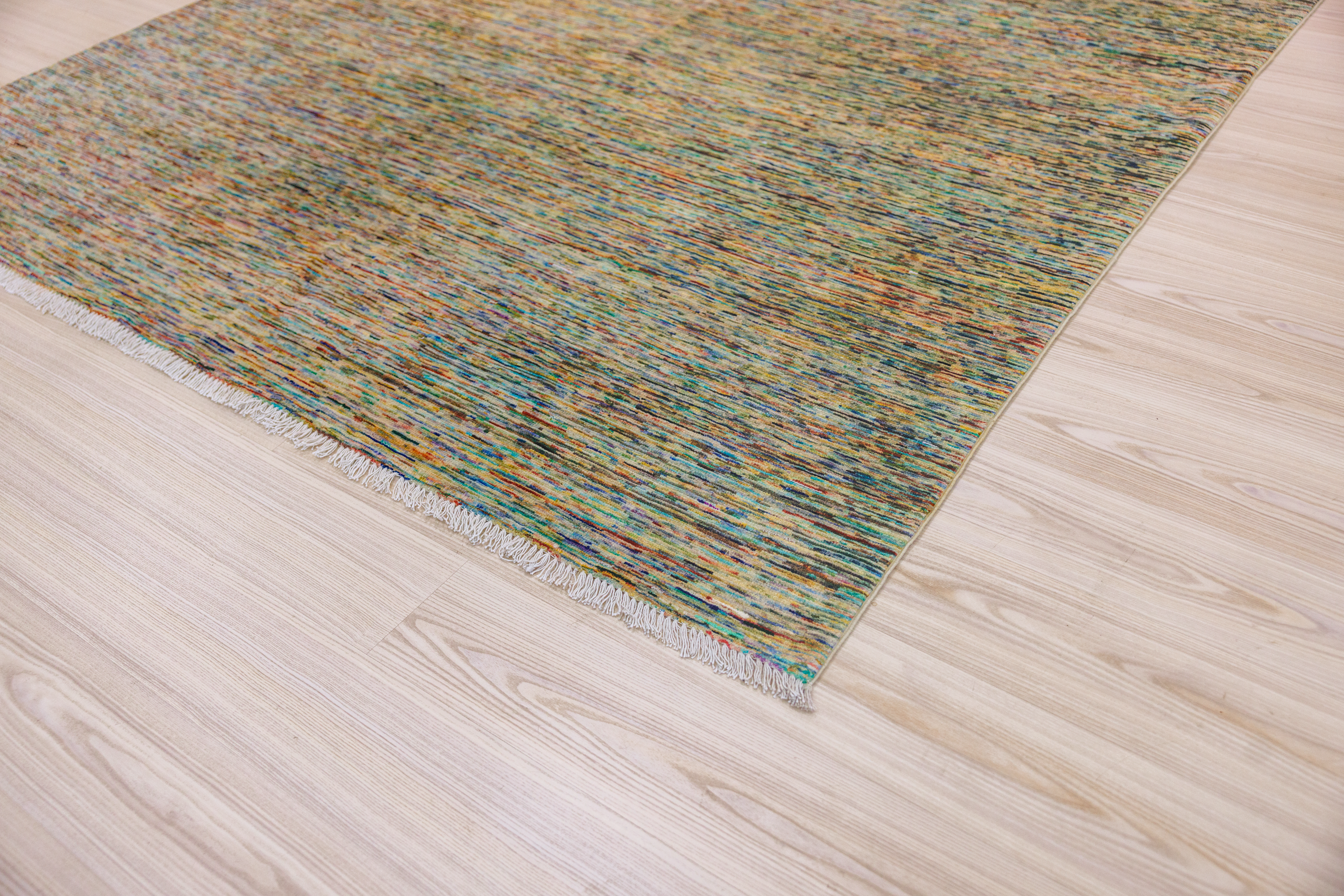 Stripi Afghan Chobi Wool Rug 292cm x 197cm