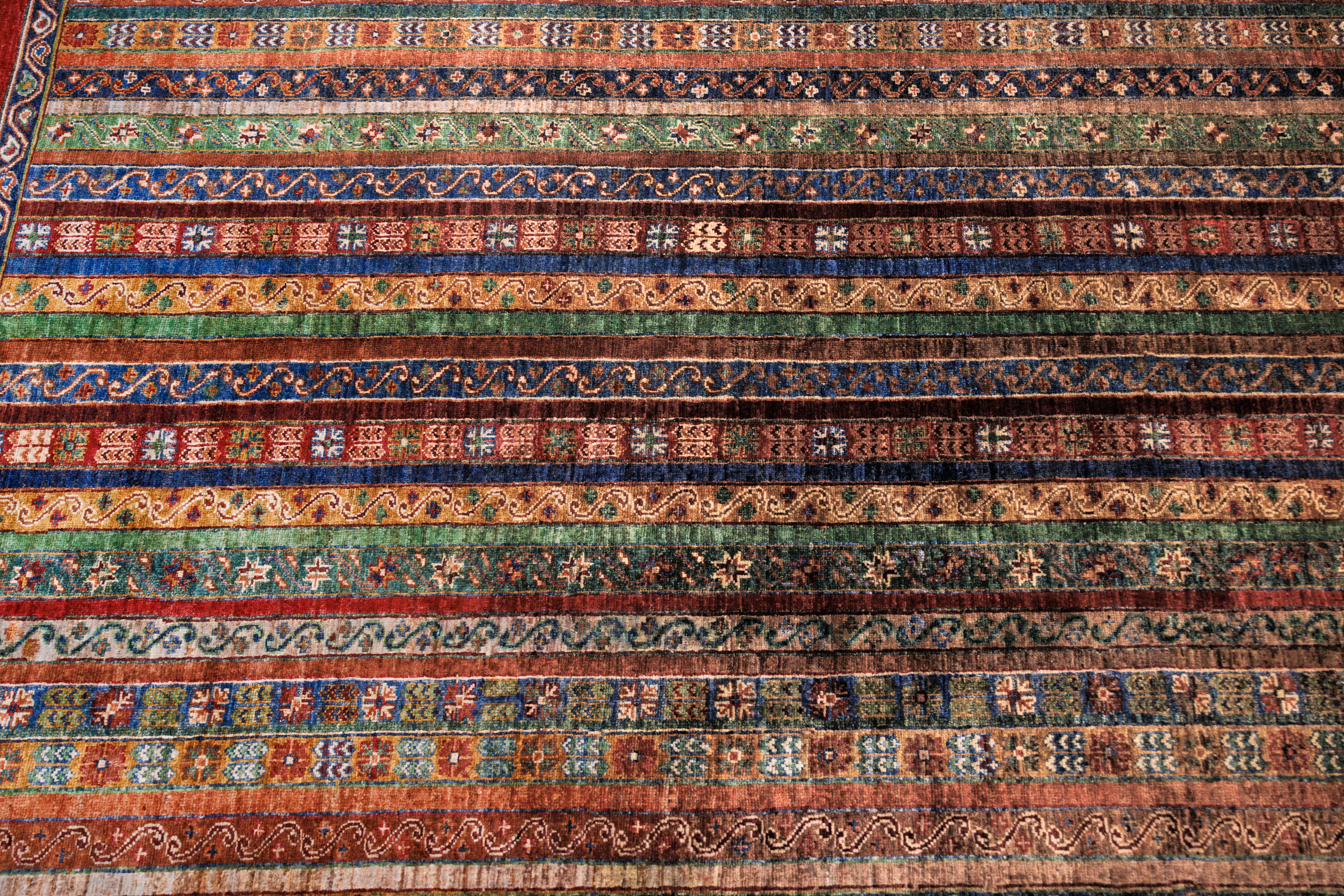 Multicolour Afghan Khurjin Chobi Wool Rug 237cm x 180cm