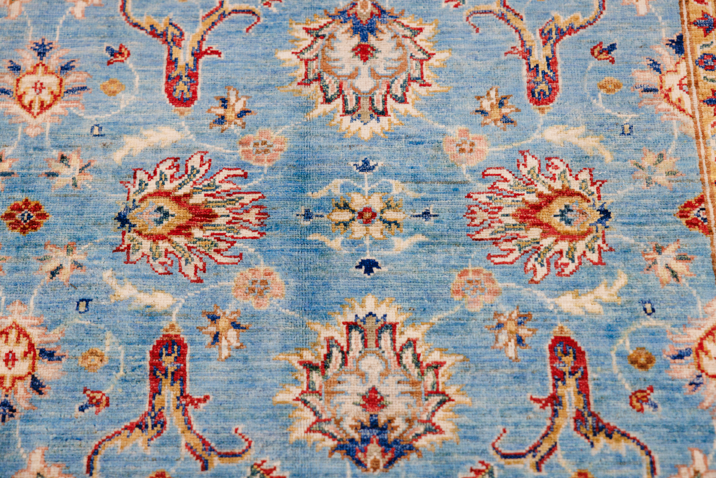 Blue Rare Afghan Chobi Rug 203cm x 201cm