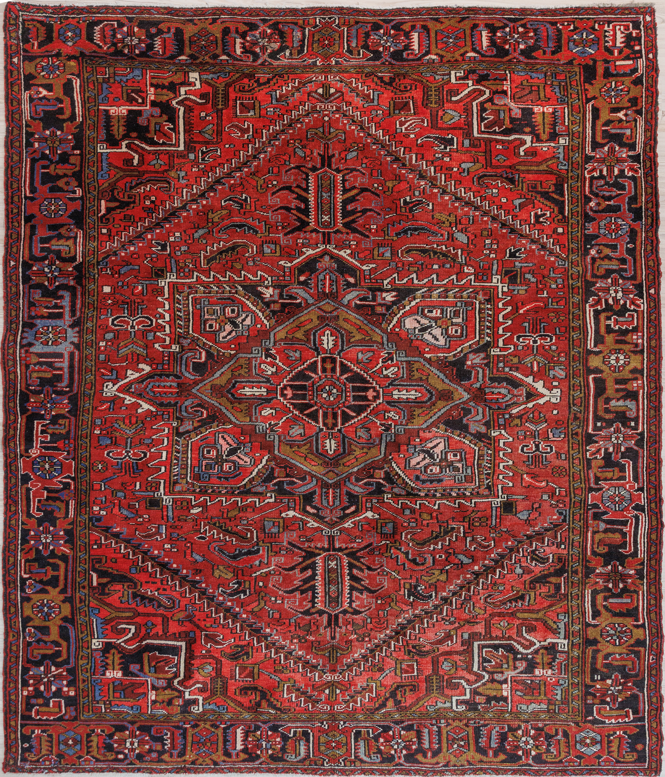 Vintage Persian Heriz Wool Rug 245cm x 337cm