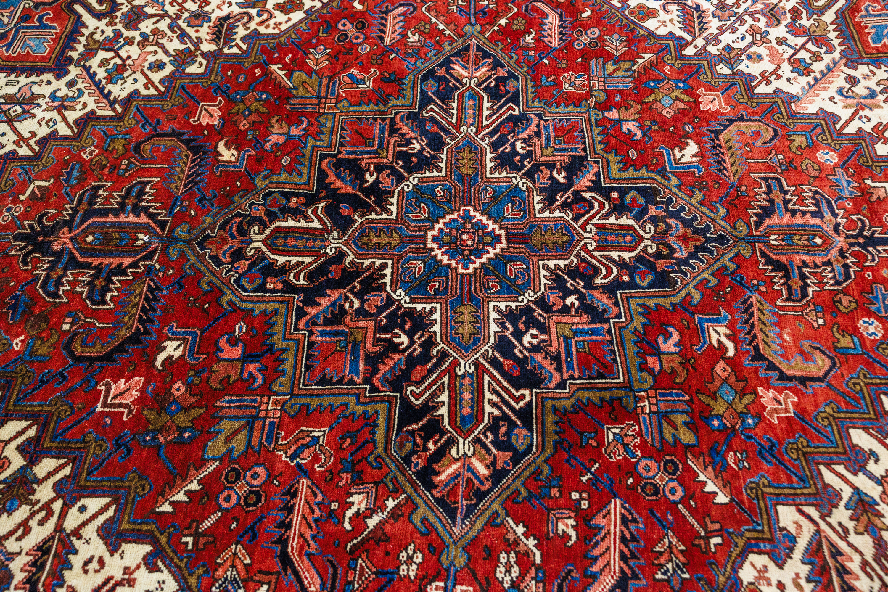Vintage Persian Heriz Wool Rug 330cm x 243cm