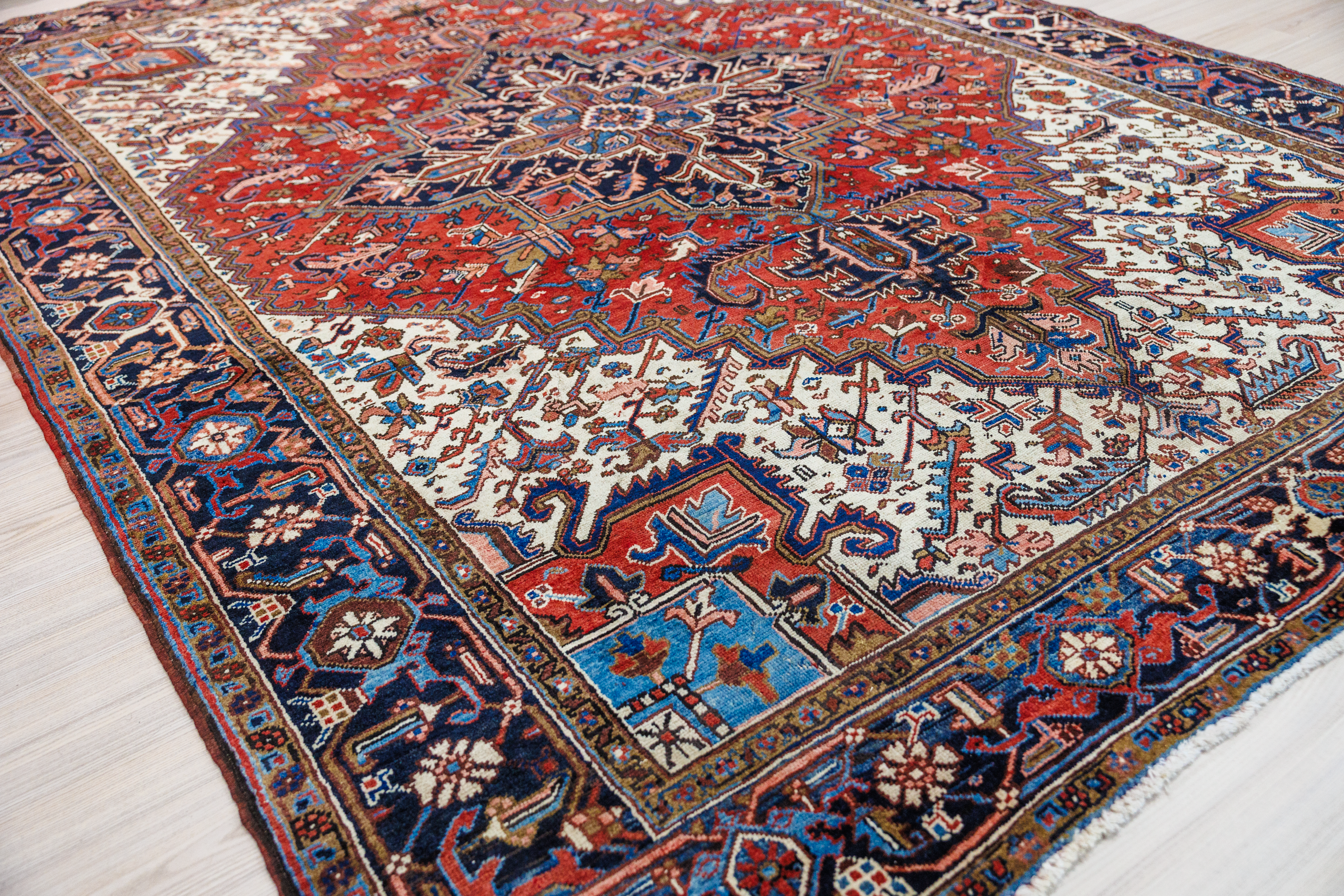 Vintage Persian Heriz Wool Rug 330cm x 243cm