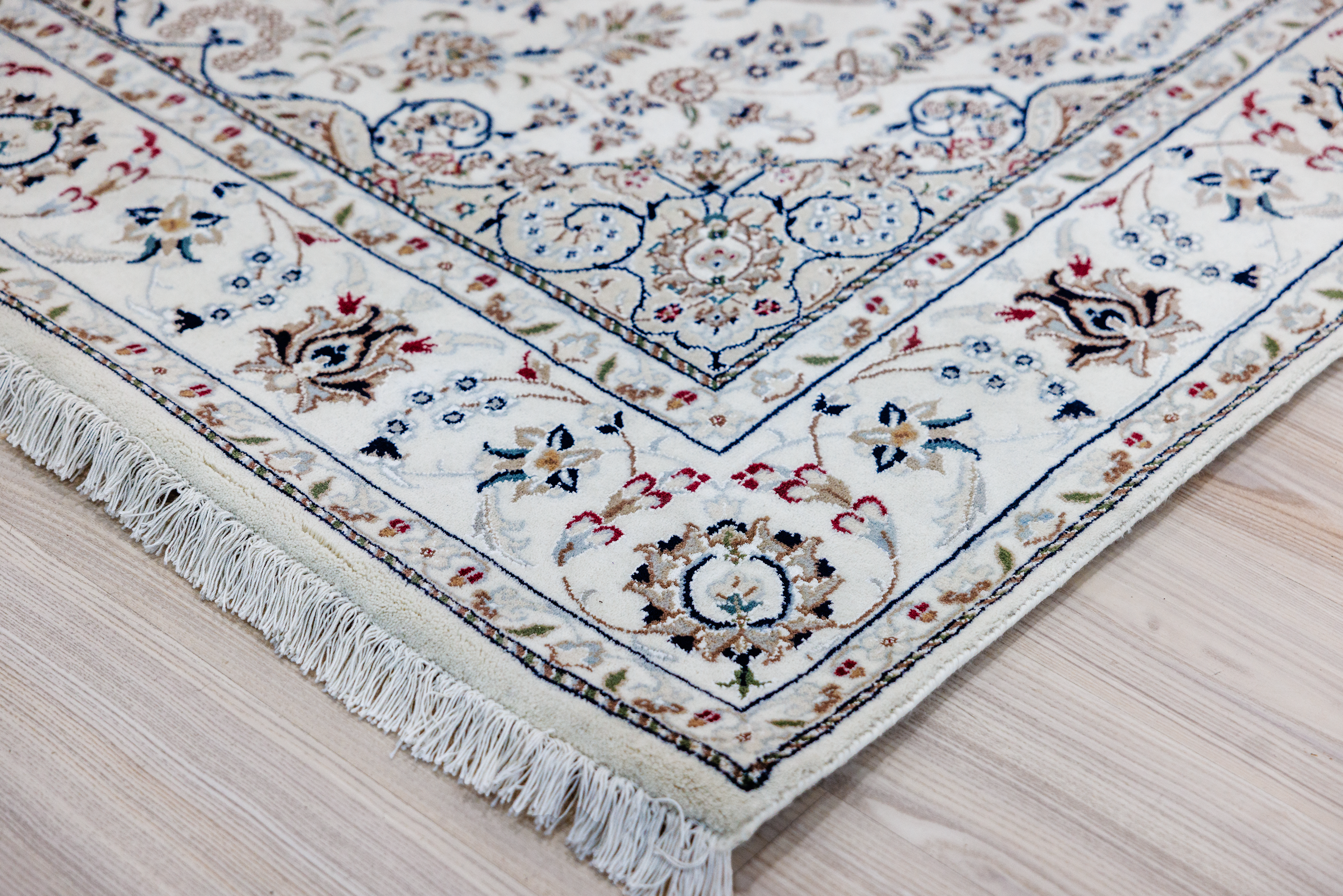 Cream Jaipur Nain Silk n Wool Rug 246cm x 170cm
