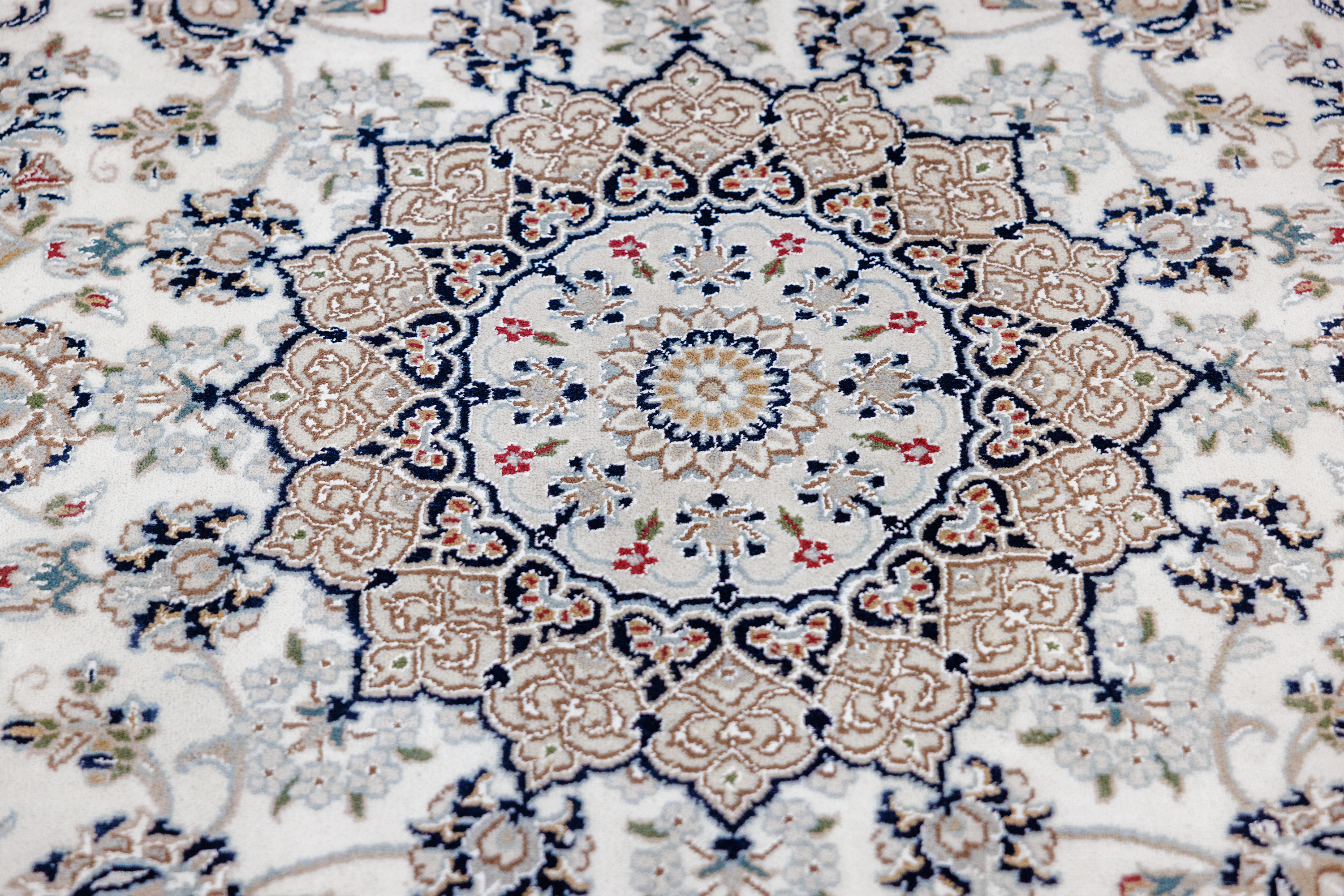 Cream Jaipur Nain Silk n Wool Rug 246cm x 170cm