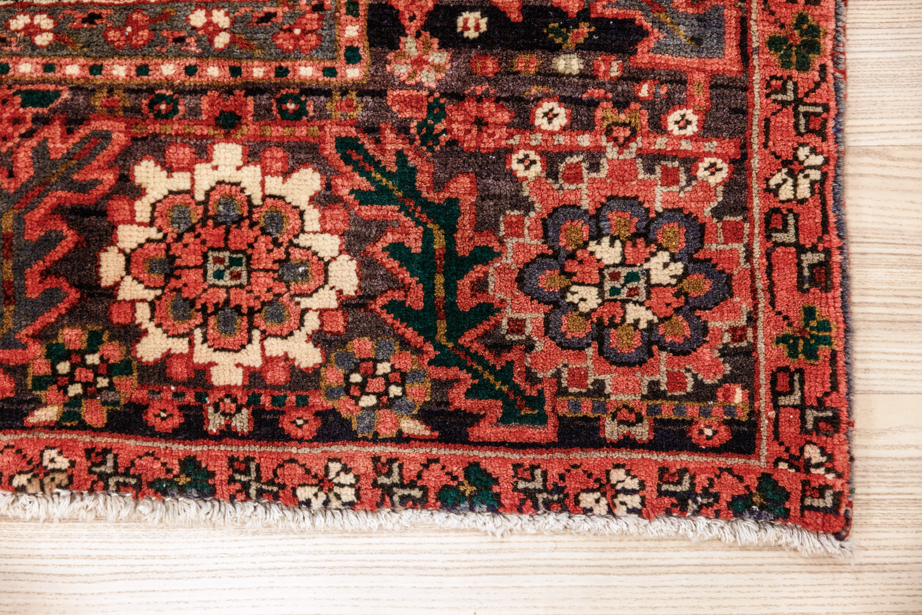 Red Vintage Persian Heriz Wool Rug 390cm x 300cm