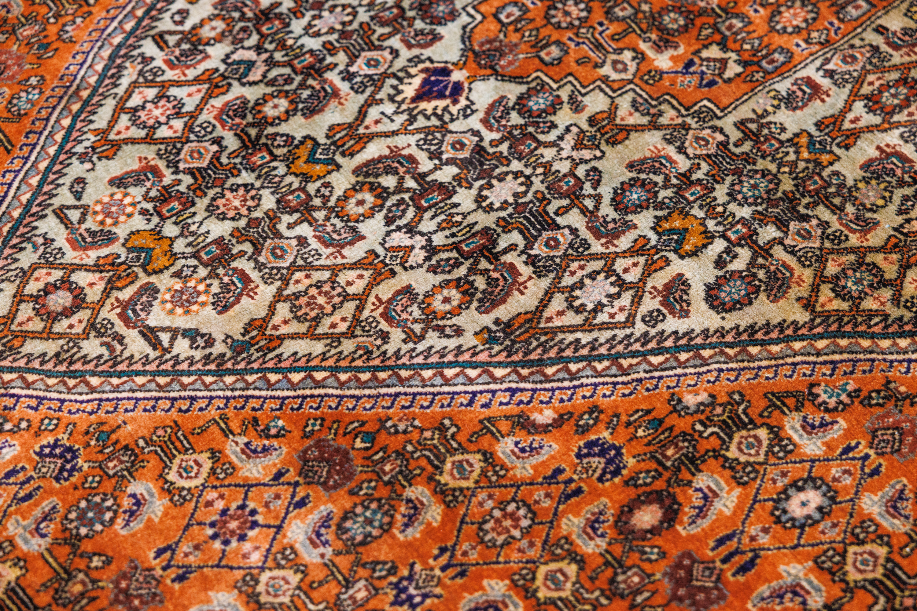 Terracotta Very Fine Persian Bijar Wool Rug 415cm x 315cm
