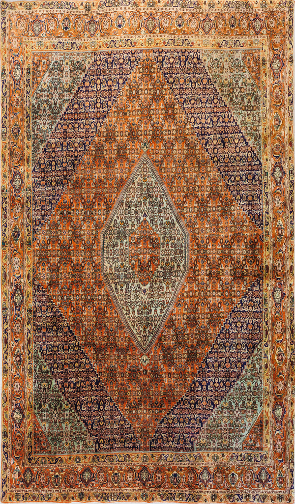 Terracotta Very Fine Persian Bijar Wool Rug 415cm x 315cm