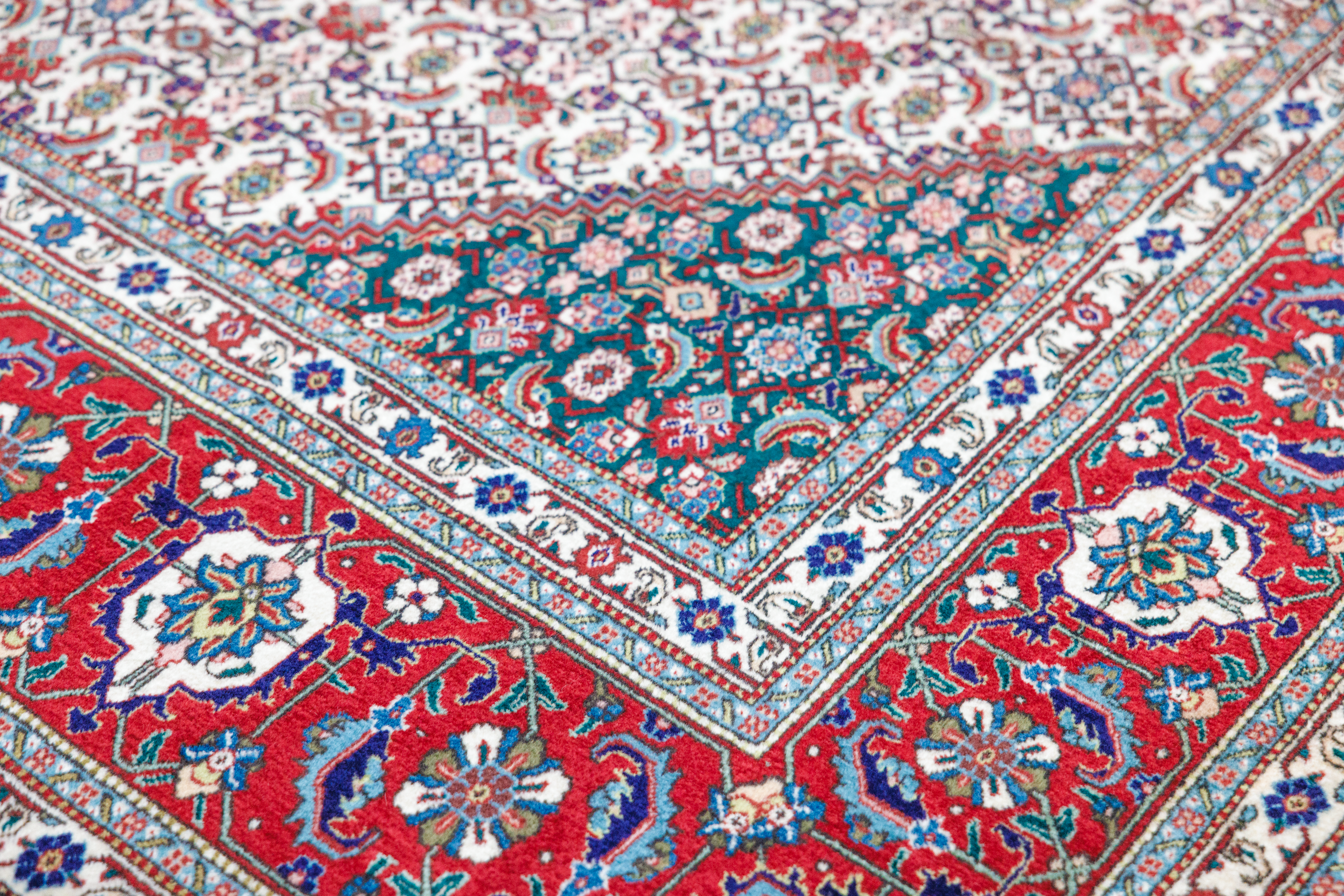 Navy Red  Persian Tabriz Wool Rug 355cm x 250cm