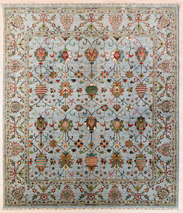 Blue Fine Afghan Sultani Chobi Wool Rug 297cm x 253cm