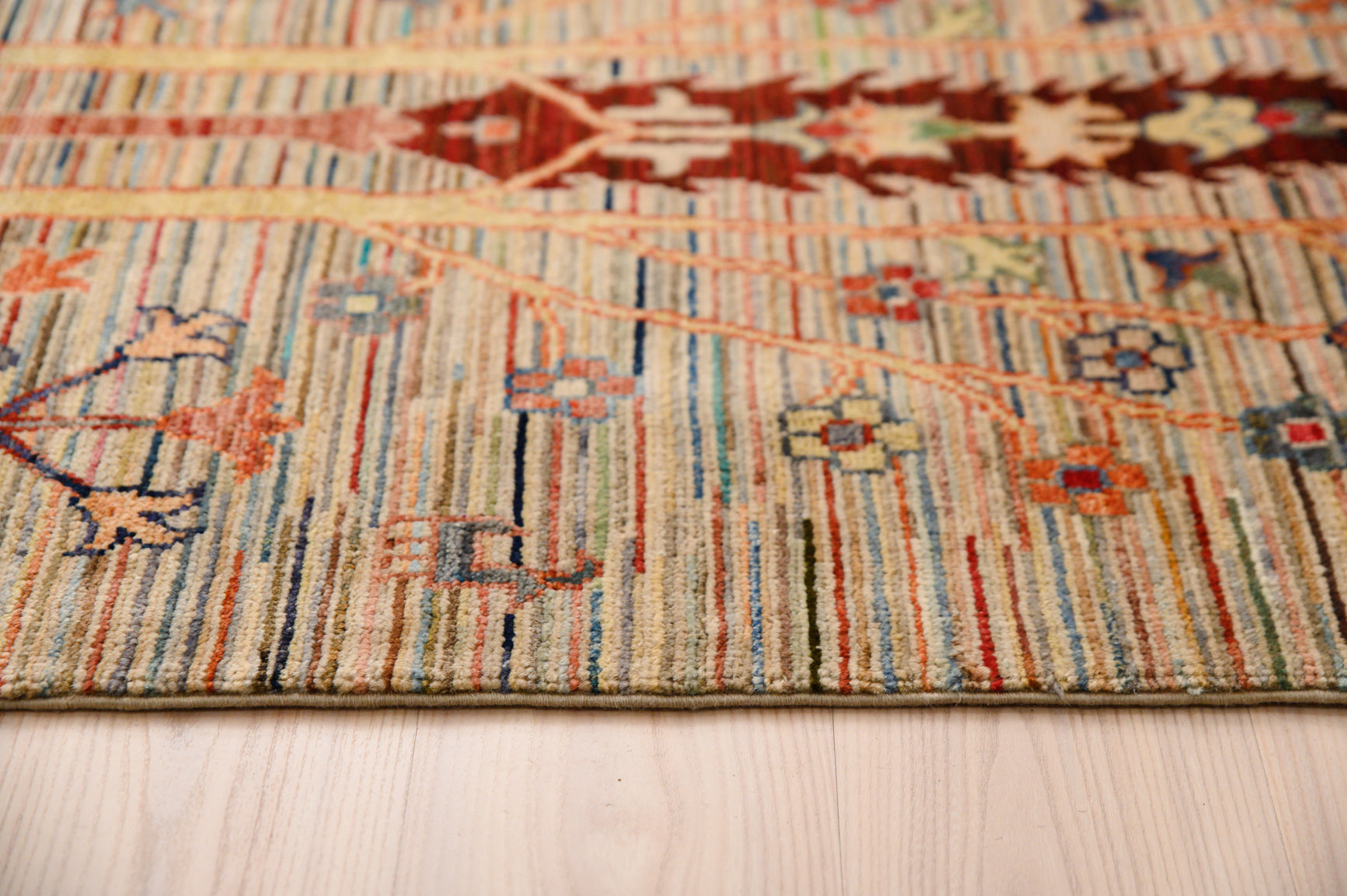 Open Field Pictorial Afghan Chobi Wool Rug 344cm x 261cm
