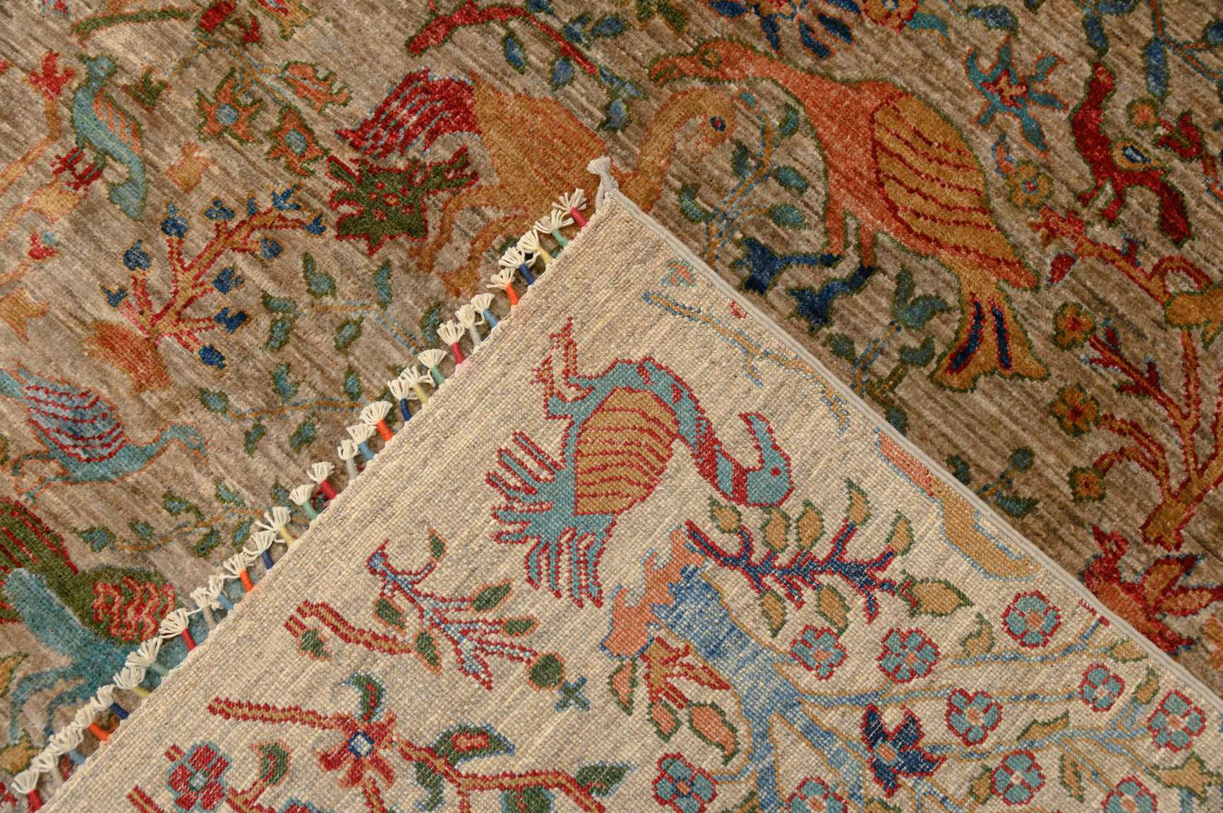 Light Sienna Afghan Pictorial Chobi Wool Rug 371cm x 272cm