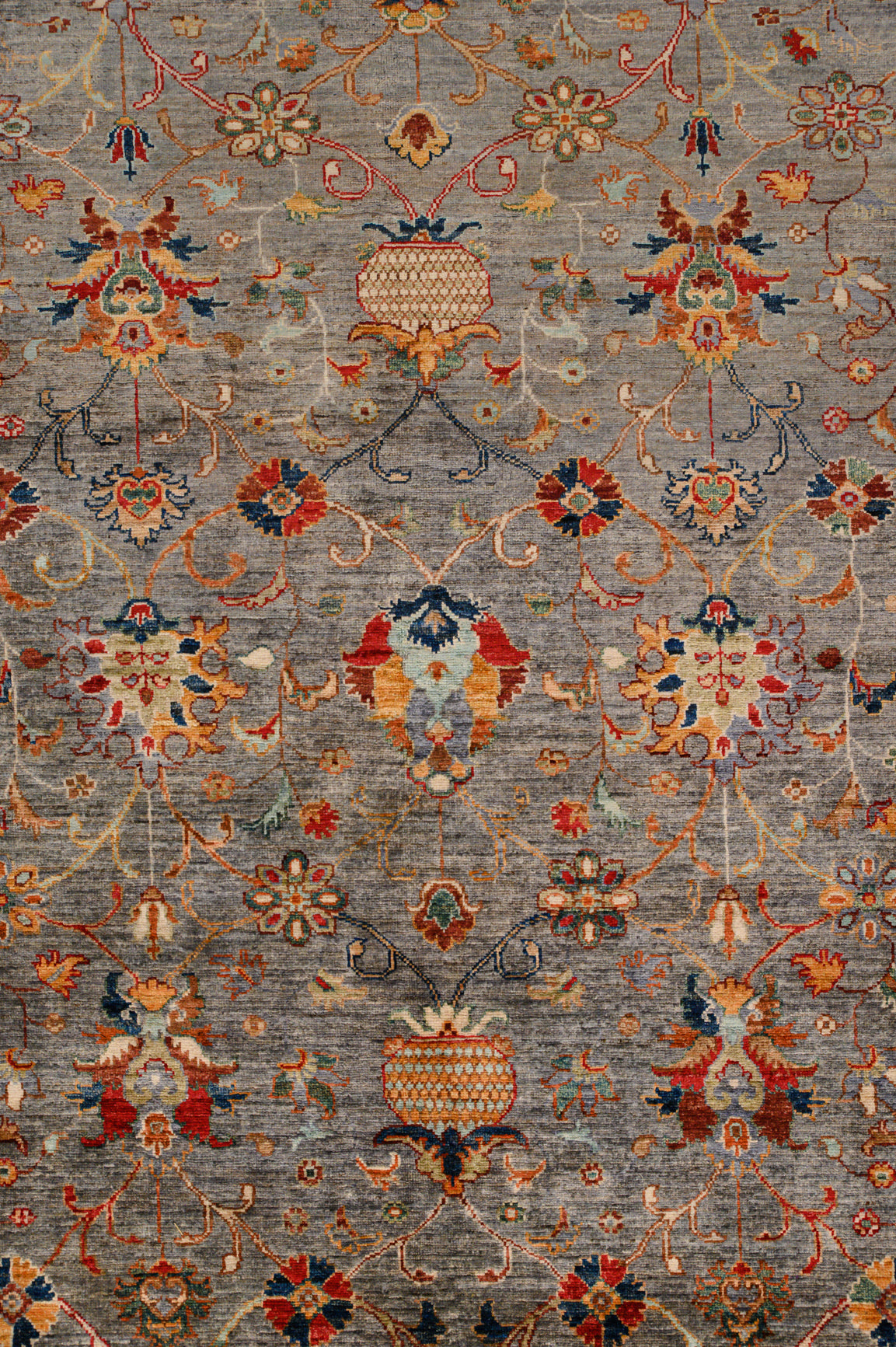 Grey Fine Afghan Sultani Chobi Wool Rug 294cm x 245cm