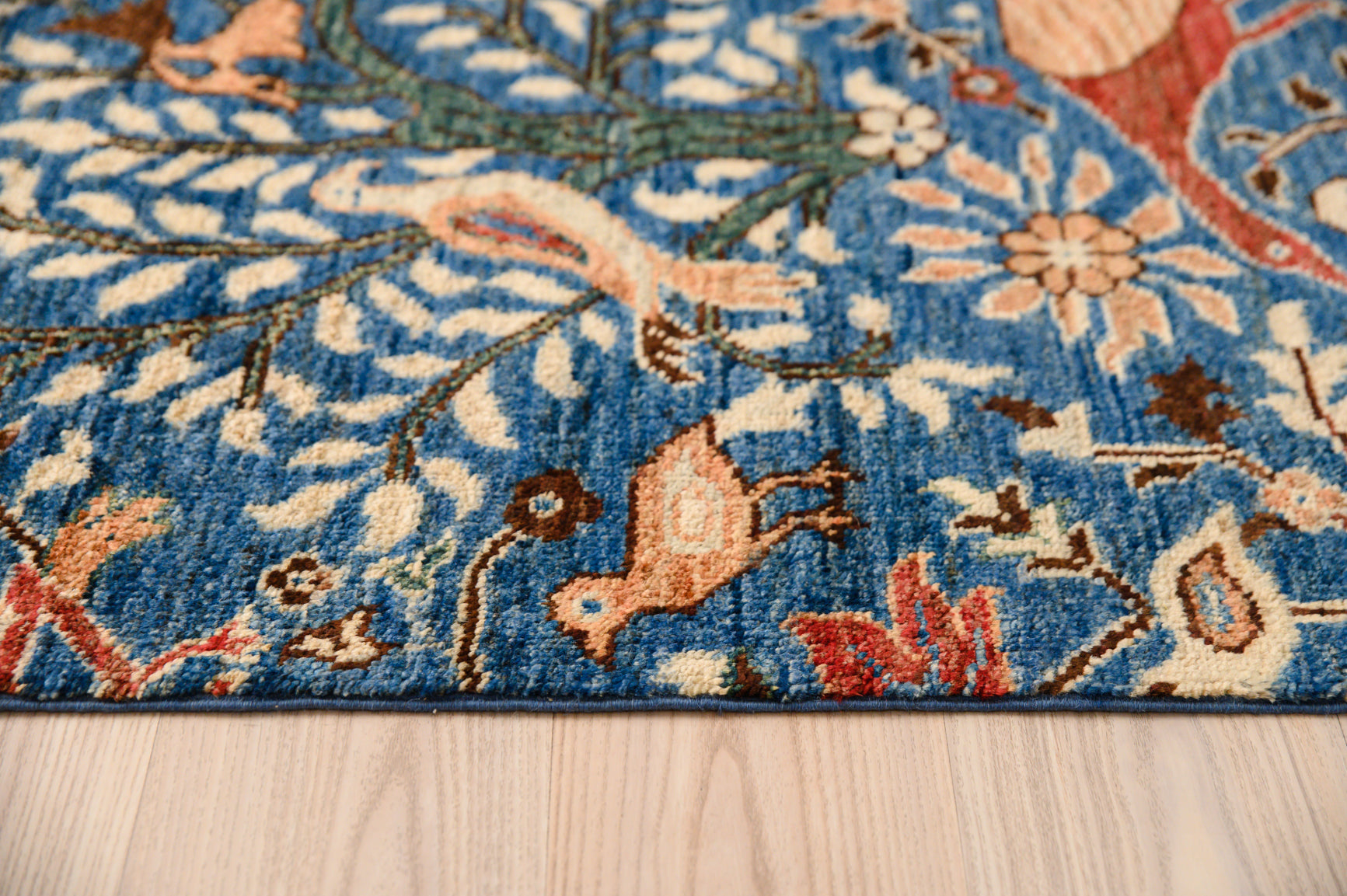 Blue Pictorial Afghan Chobi Wool Rug 364cm x 281cm