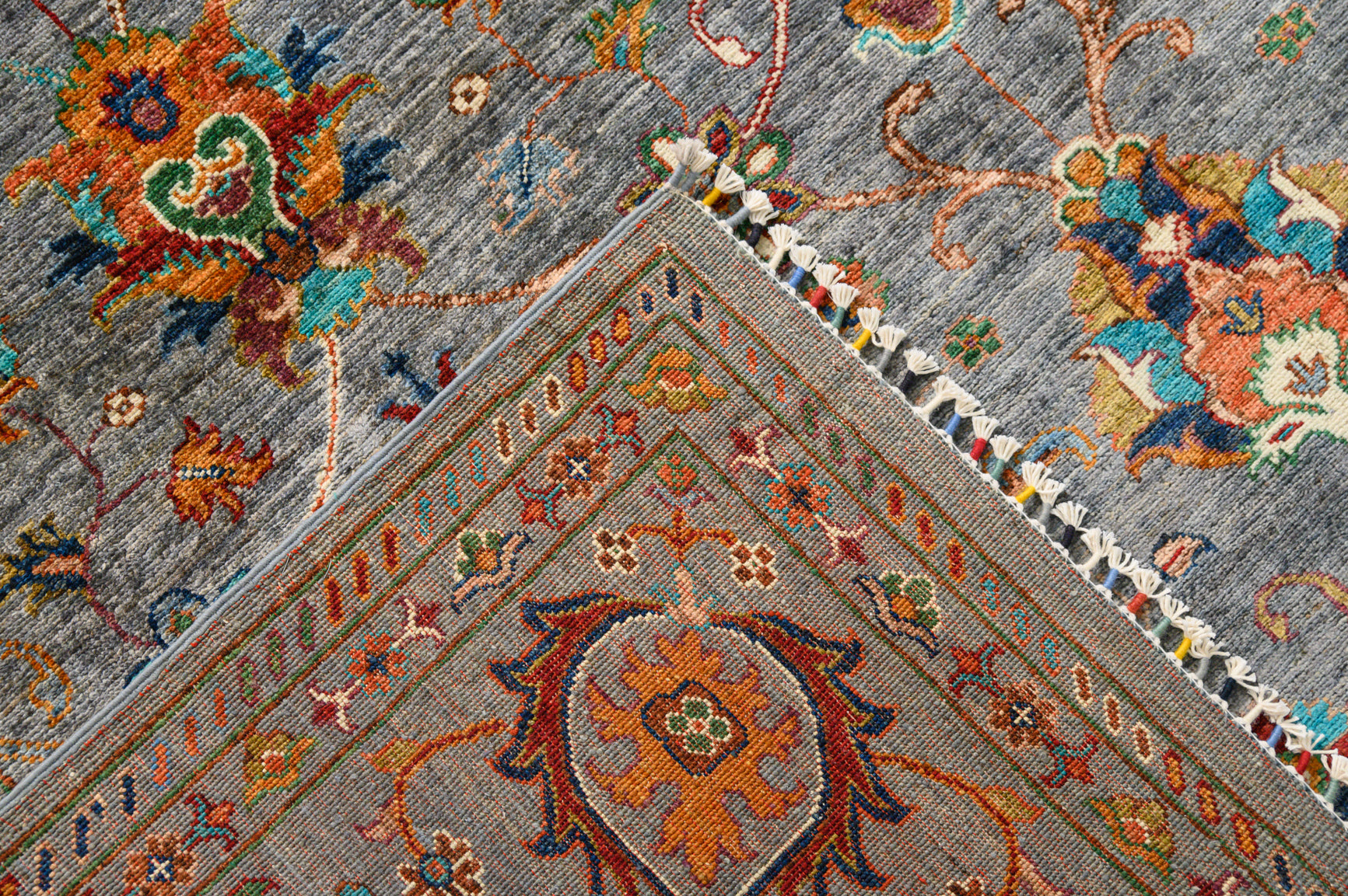 Charcoal Fine Afghan Sultani Chobi Wool Rug 301m x 247cm
