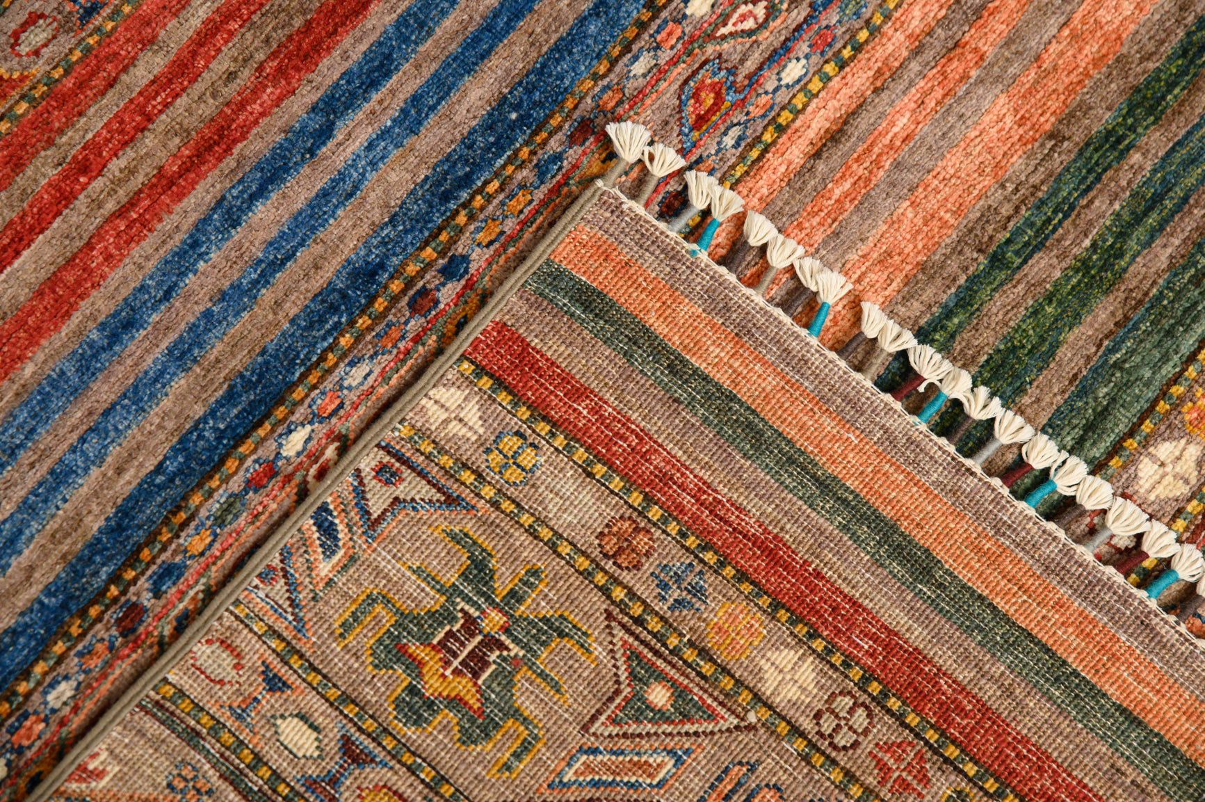 Multicolour Rare Afghan Khurjin Chobi Rug 300 cm x 210cm