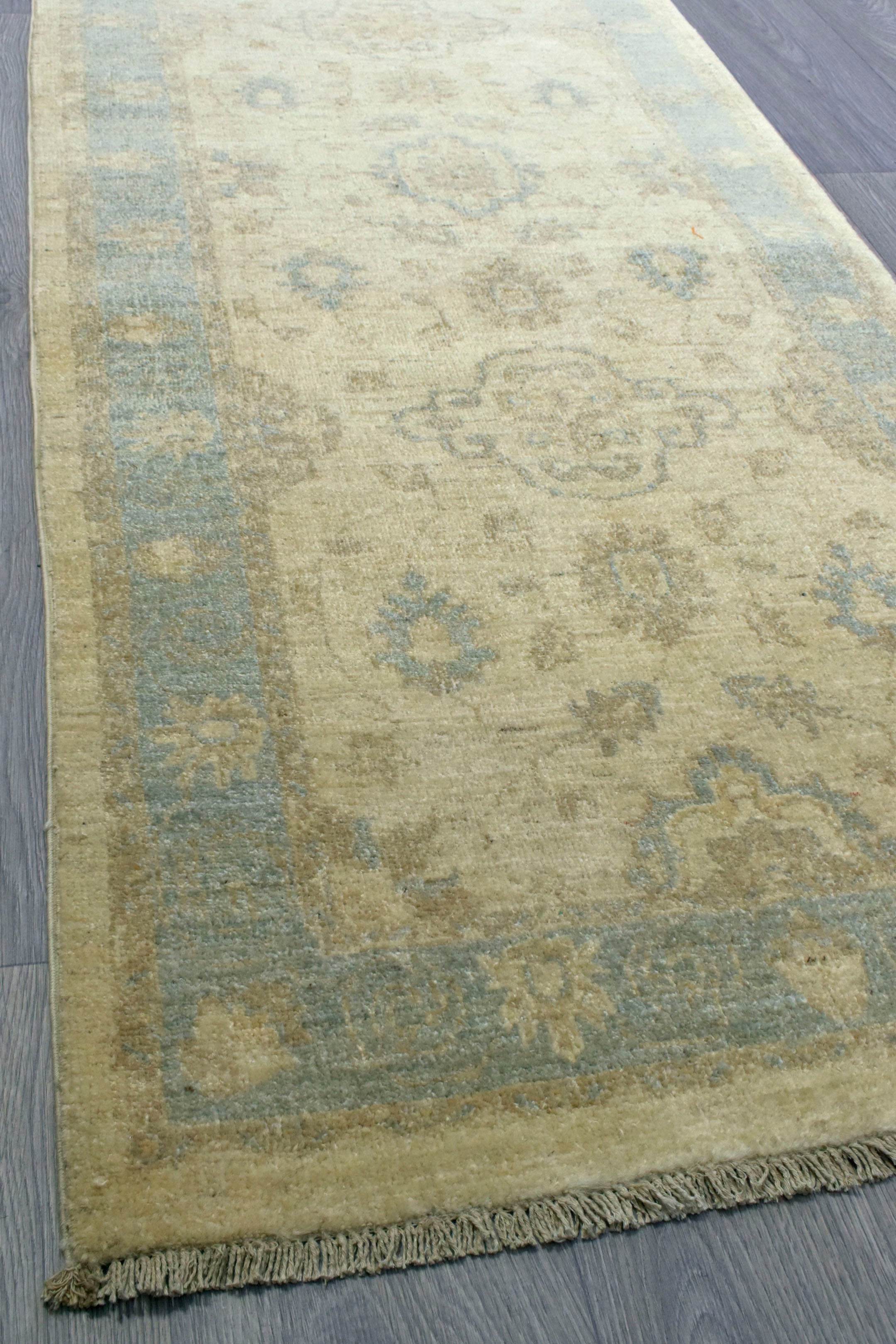 Natural Afghan Chobi Wool Runner 291cm x 83cm