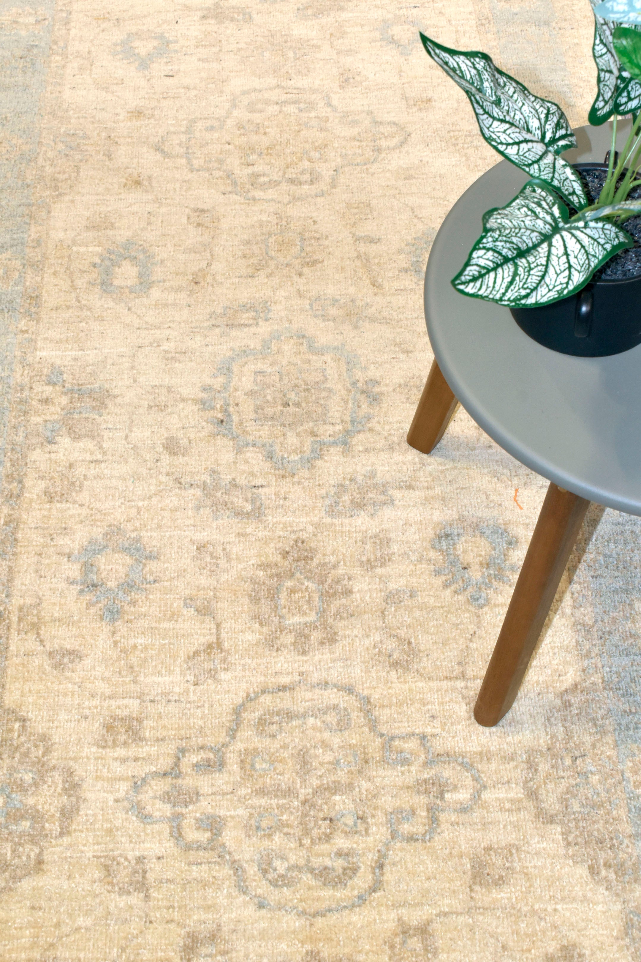 Natural Afghan Chobi Wool Runner 291cm x 83cm