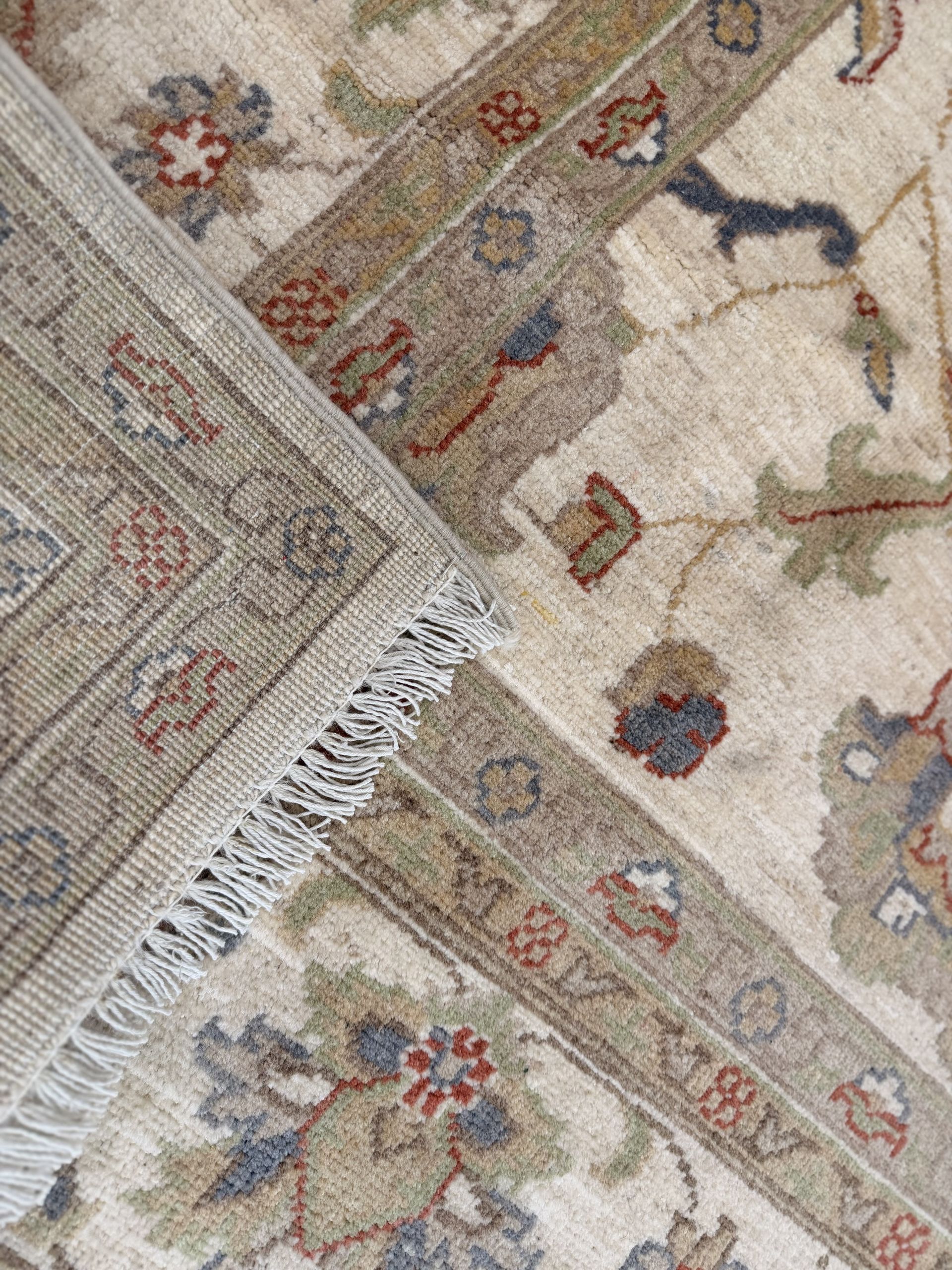 Cream Natural Afghan Chobi Wool Rug 294cm x 199cm – Knot n' Co