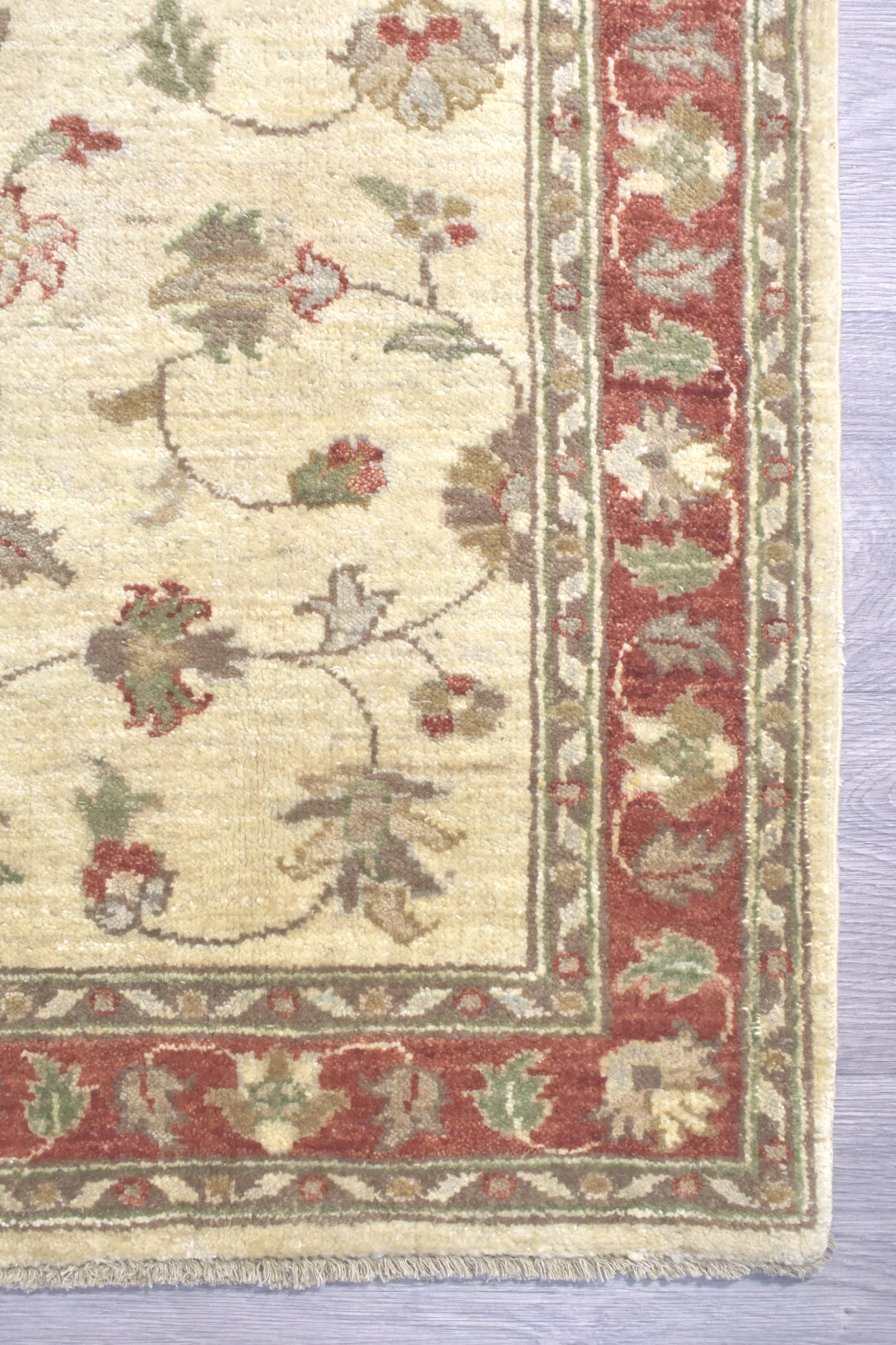 Cream Afghan Chobi Wool Rug 148cm x 92cm