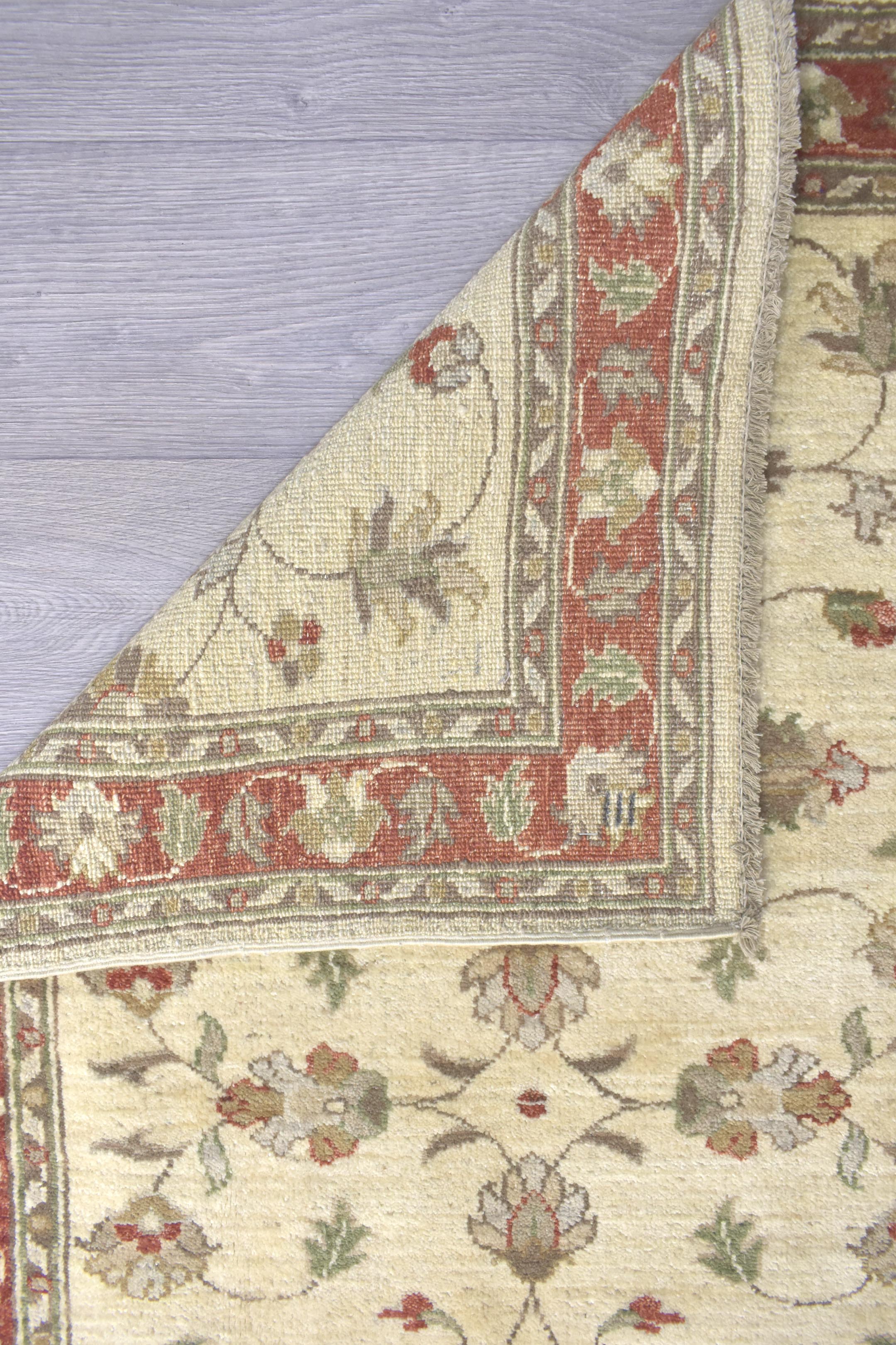 Cream Afghan Chobi Wool Rug 148cm x 92cm