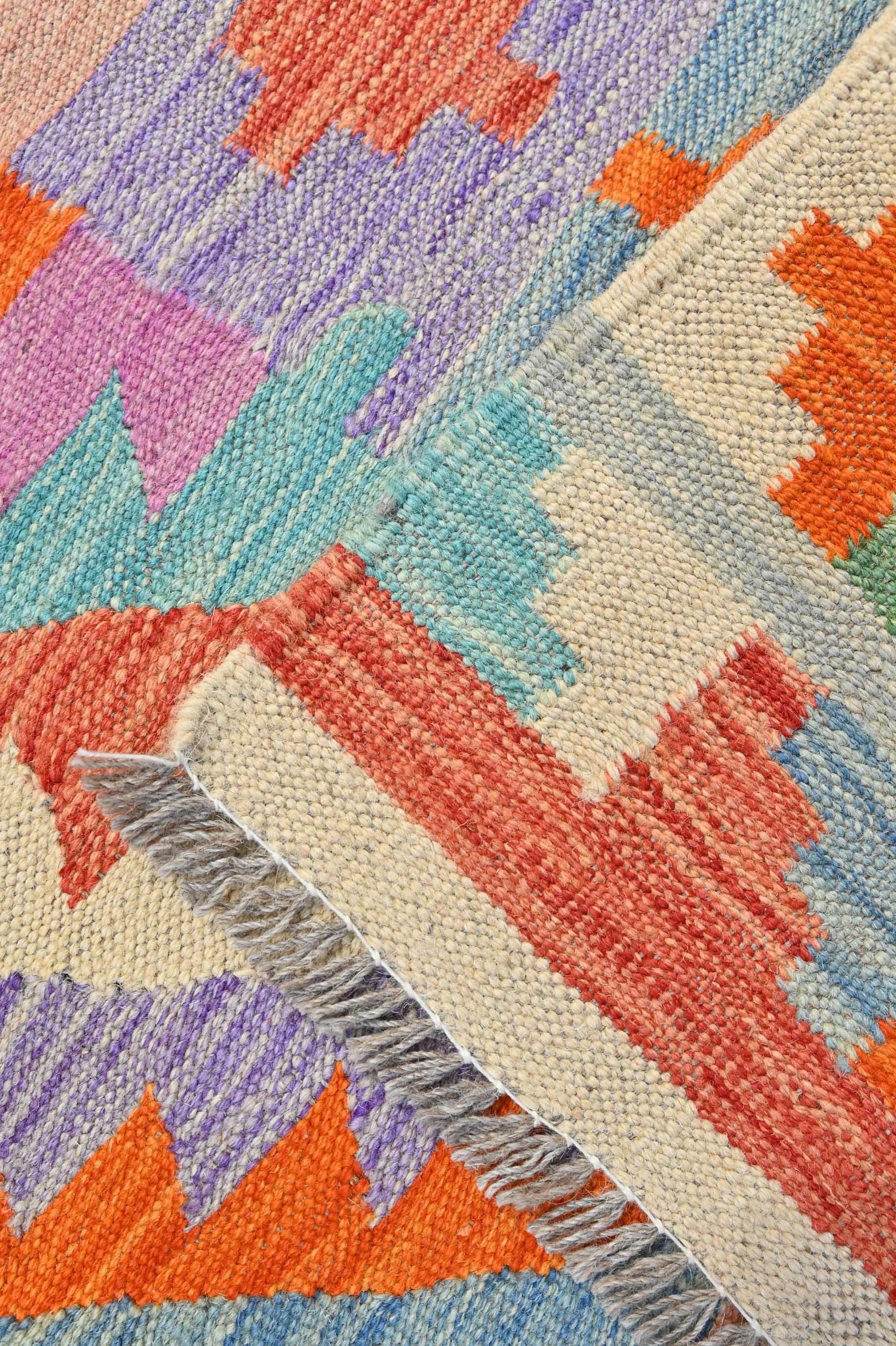 Handknotted Wool Boho Kilim (151H x 100W)