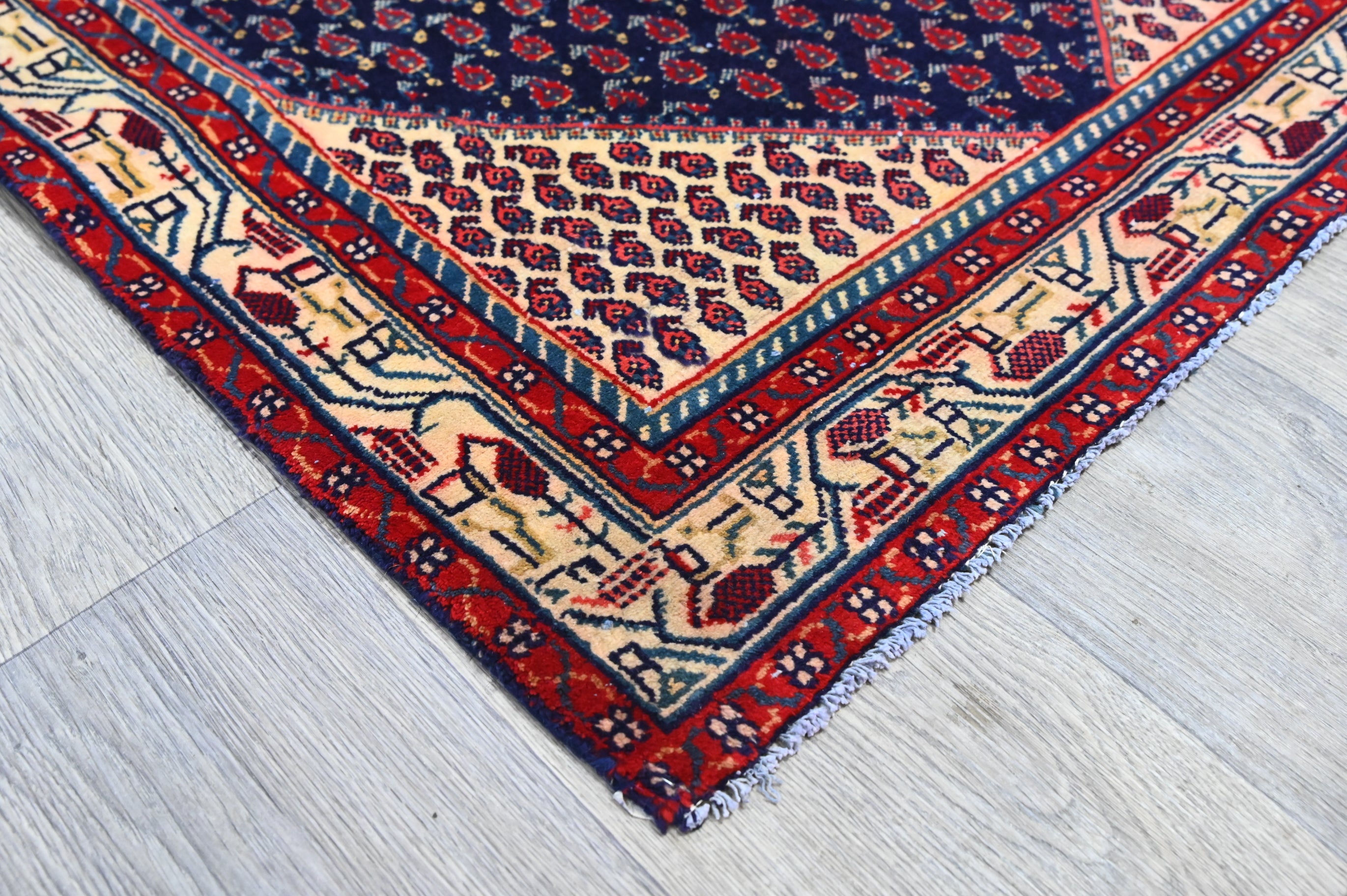 Handknotted Wool Persian Hamadan Runner - (310 cm x 105 cm)