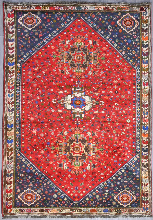 Shiraz Persian Rug Tribal Design - Size: (303 cm x 211 cm)