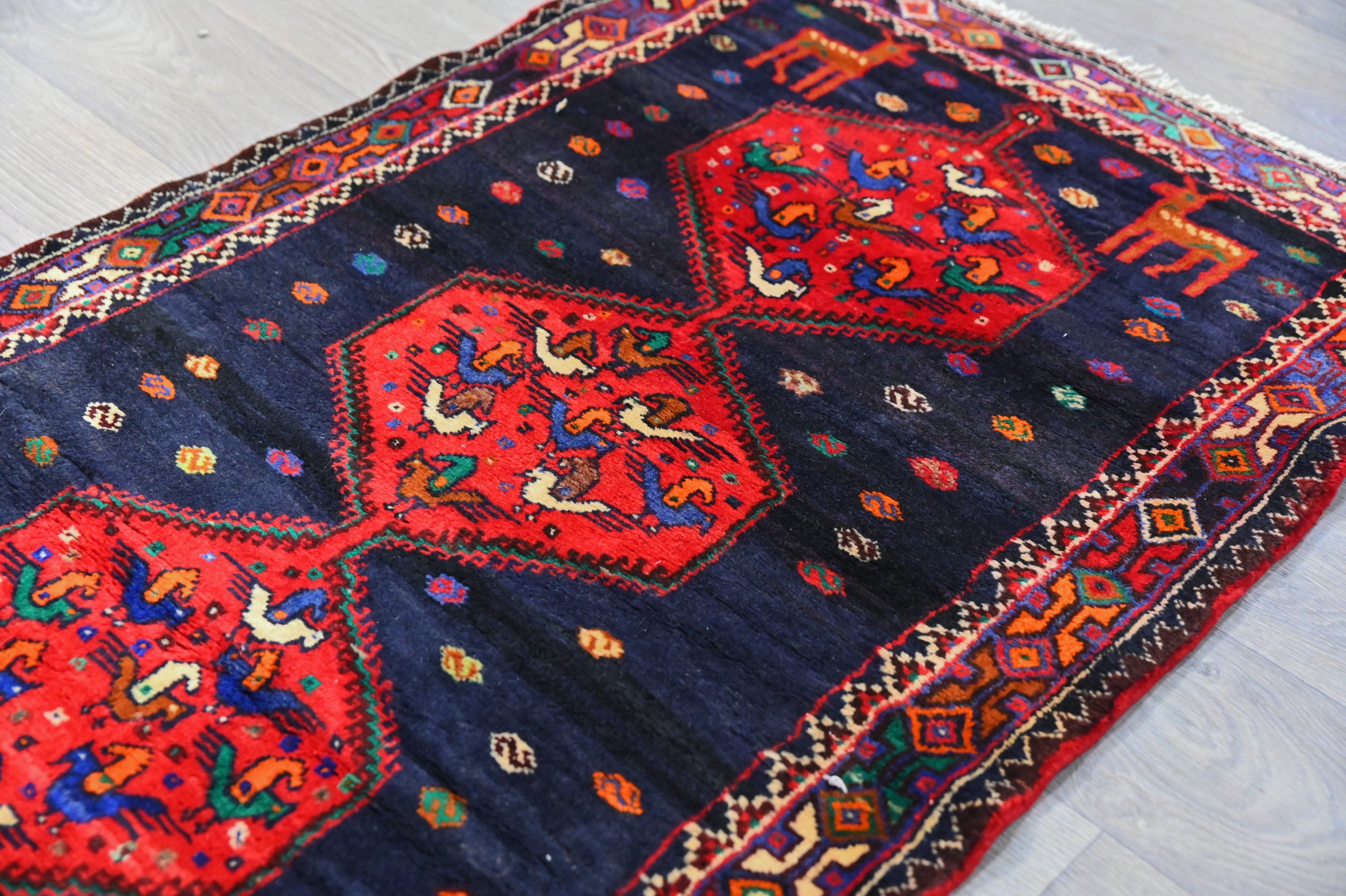 Persian Tribal Navy Rug 157cm x 95cm