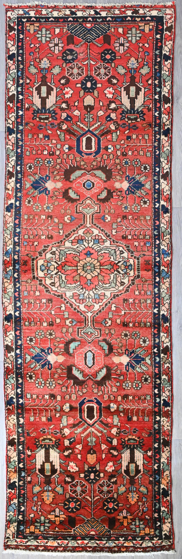 Vintage Wool Persian Hamadan Runner 320cm x 97cm