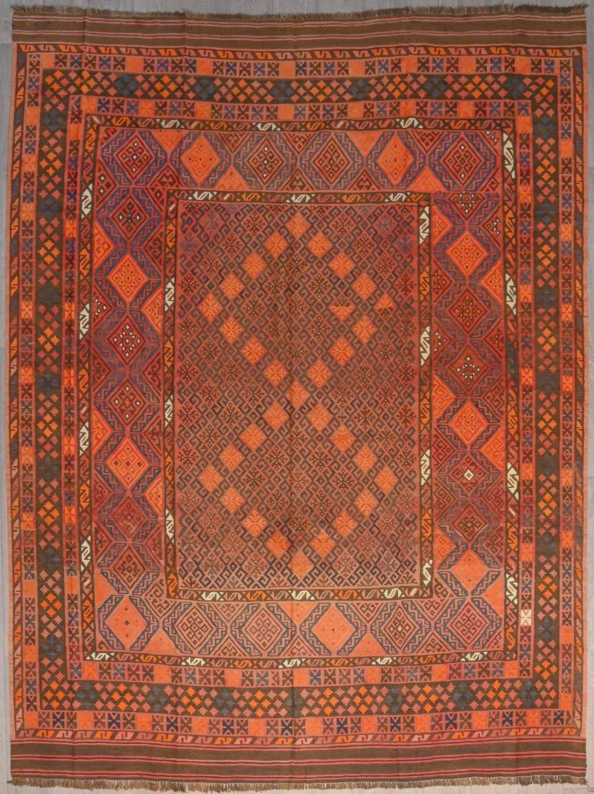 c.1950's Tribal Persian Kilim Wool Rug 330cm x 259cm