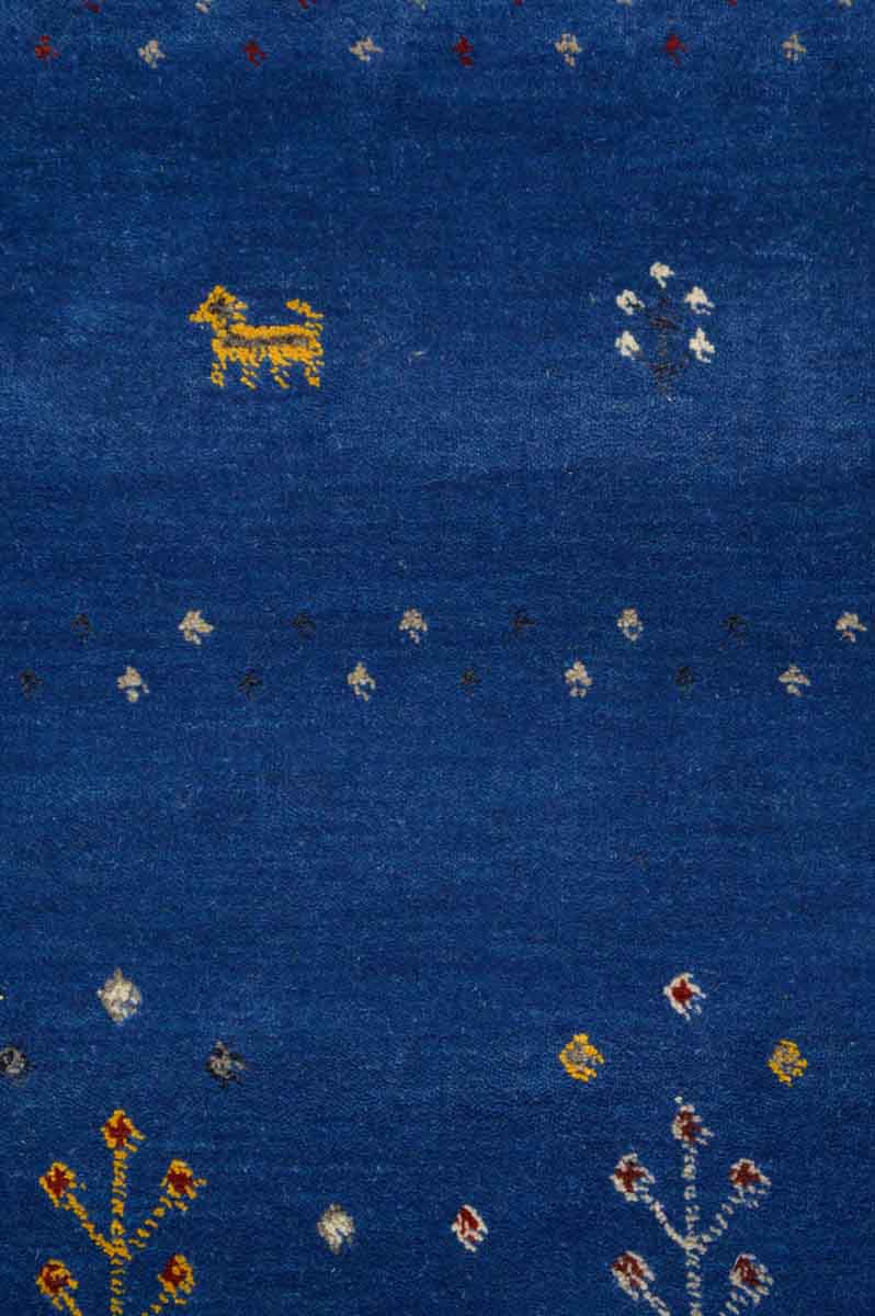 Blue Perez Gabbeh Wool Rug 290cm x 200cm