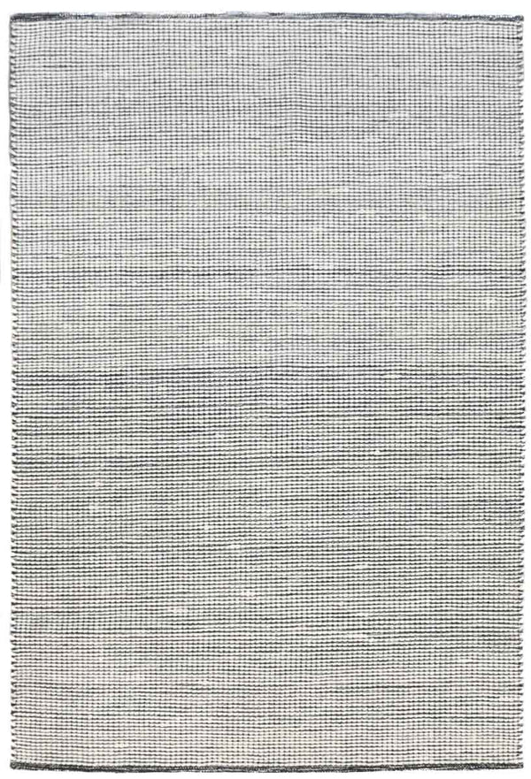 Zilpah Black and Ivory Handknotted Flatwoven Wool  Rug