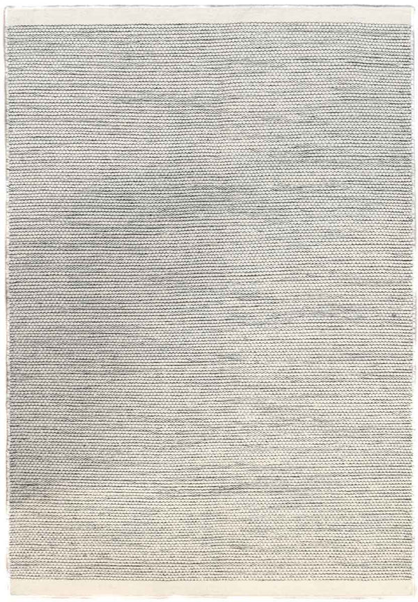 Rhea Grey and Ivory Handknotted Flatwoven Wool  Rug