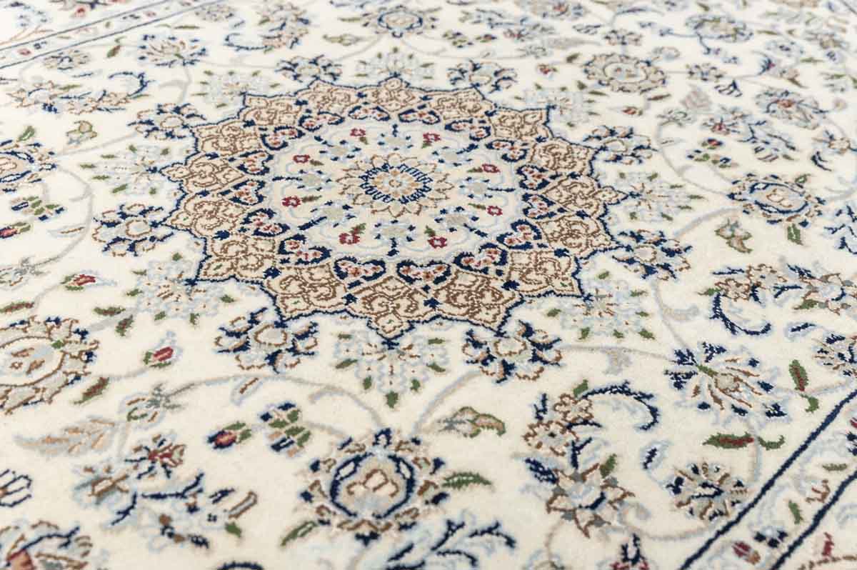 Cream Jaipur Nain Silk n Wool Rug 188cm x 124cm