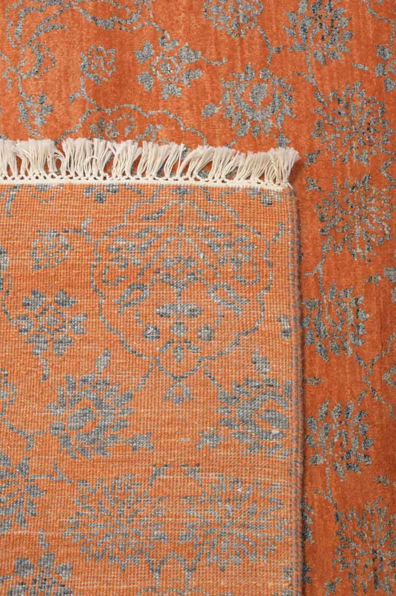 Terracotta Modern Surah Wool Rug 298cm x 190cm