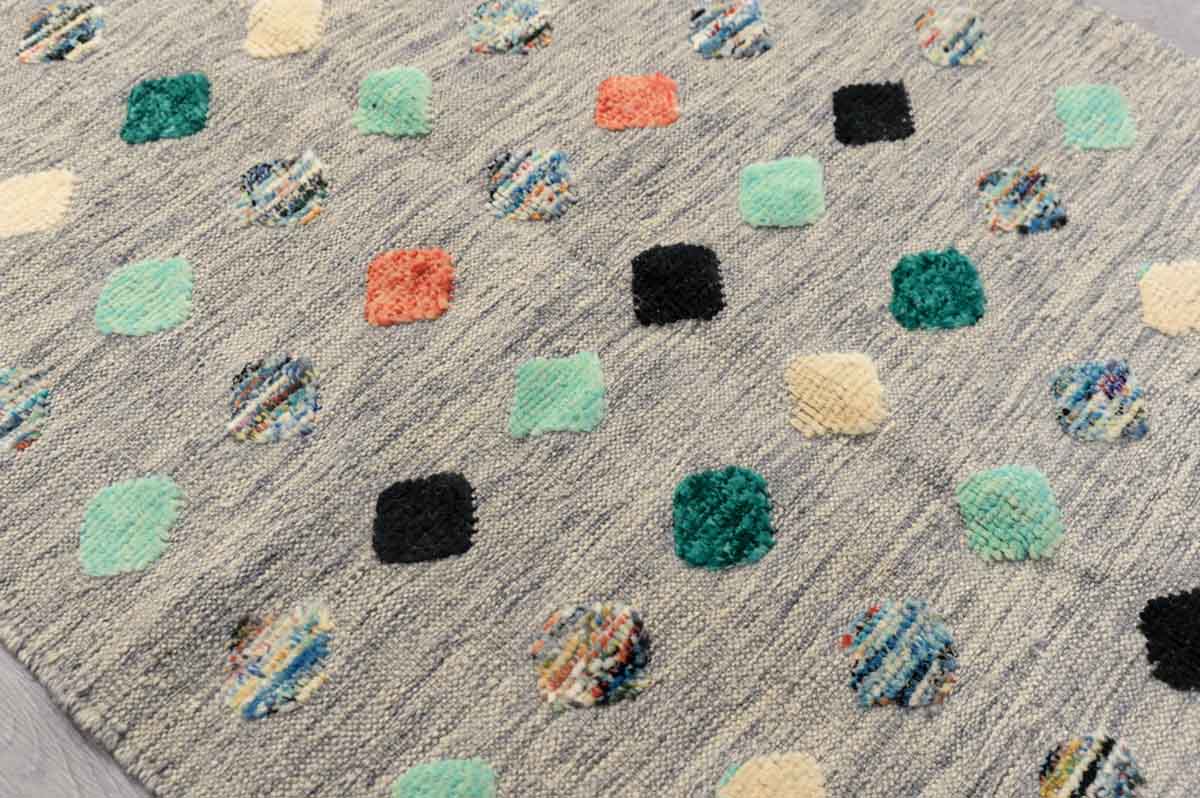 Grey Barjasta Afghan Wool Kilim 146cm x 103cm