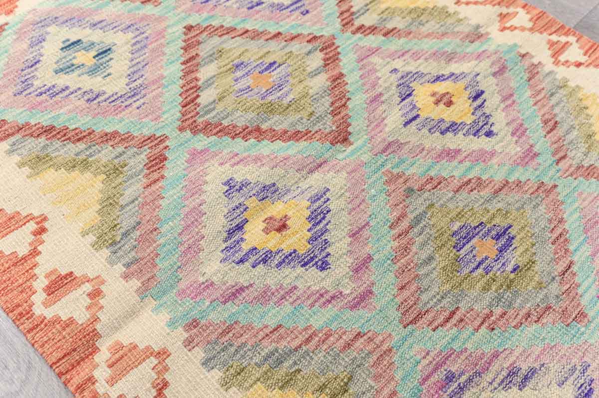 Multicolour Afghan Boho Kilim 156cm x 106cm