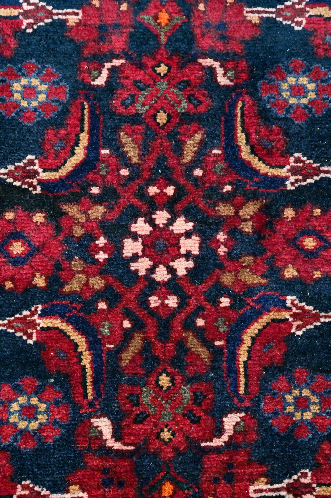 Burgundy Red Persian Hamadan Wool Runner 295cm x 102cm