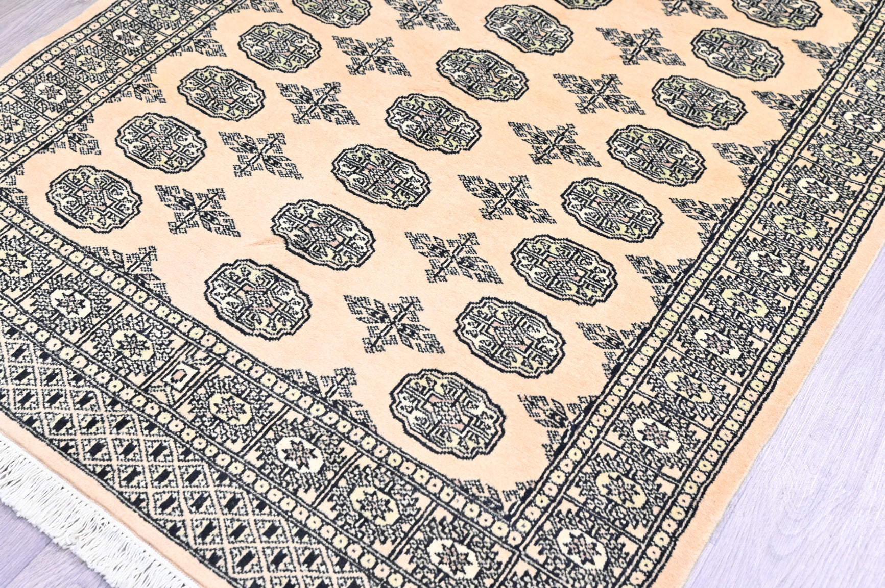 Cream Pakistani  Bokhara Rug 173cm x 122cm