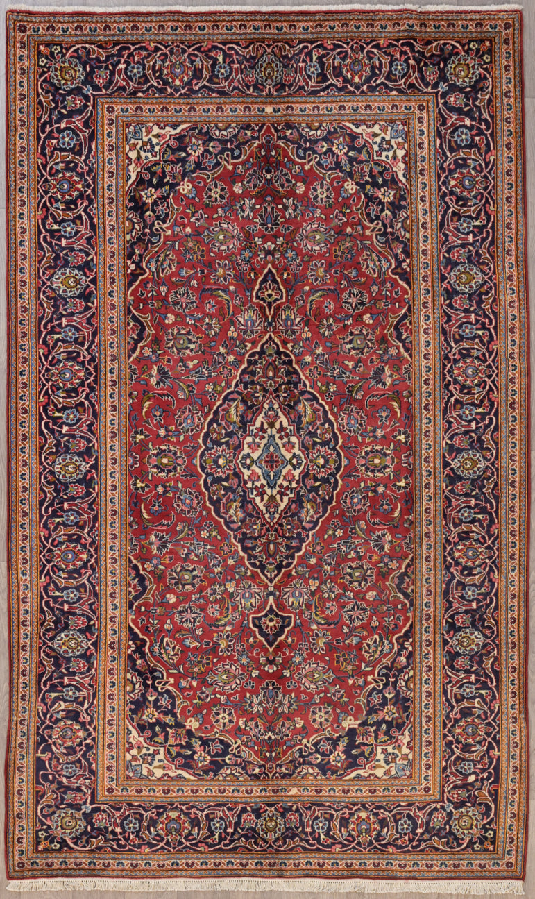 Faded red Vintage Classic Persian Kashan 330cm x 200cm