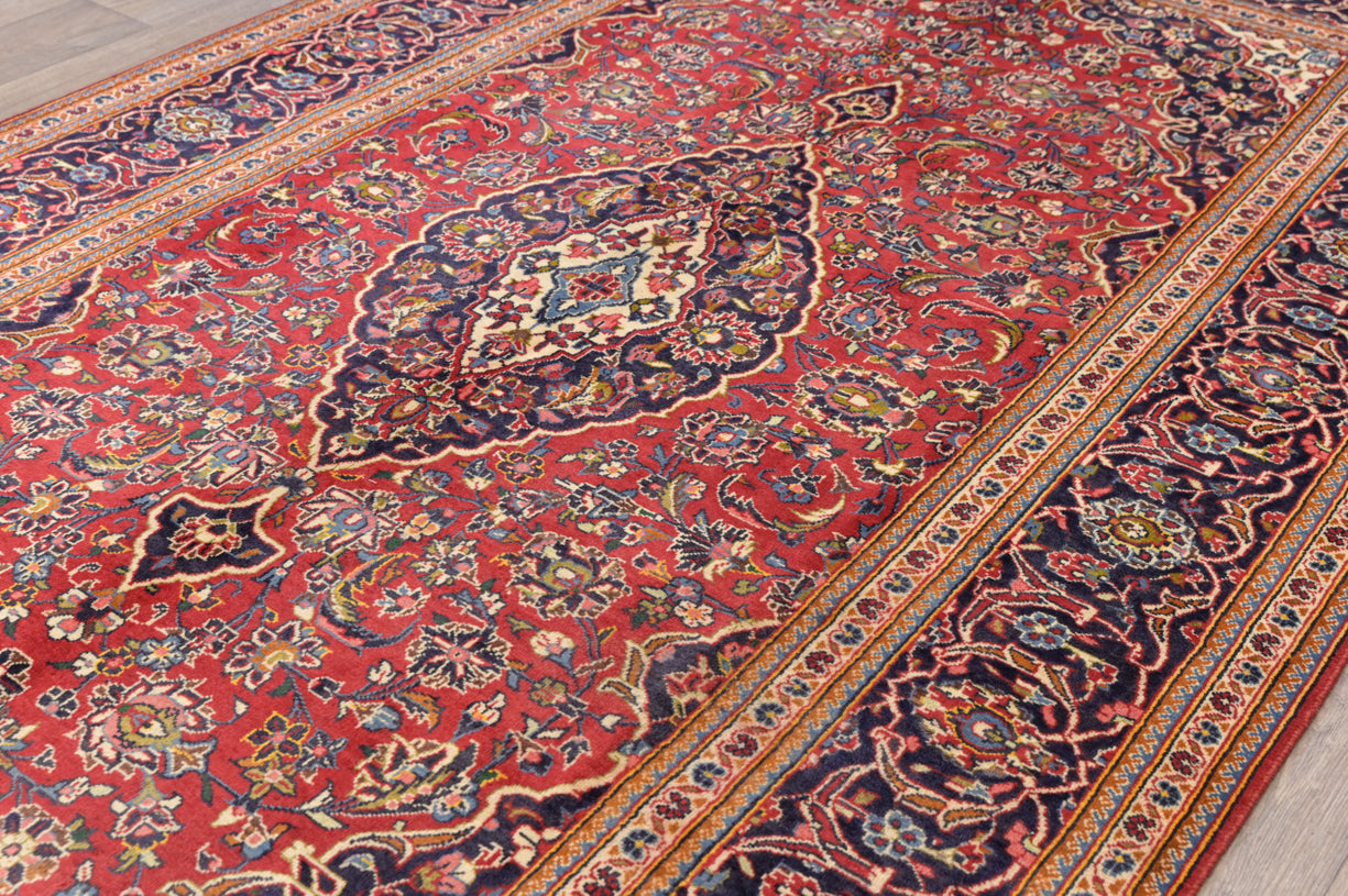 Faded red Vintage Classic Persian Kashan 330cm x 200cm