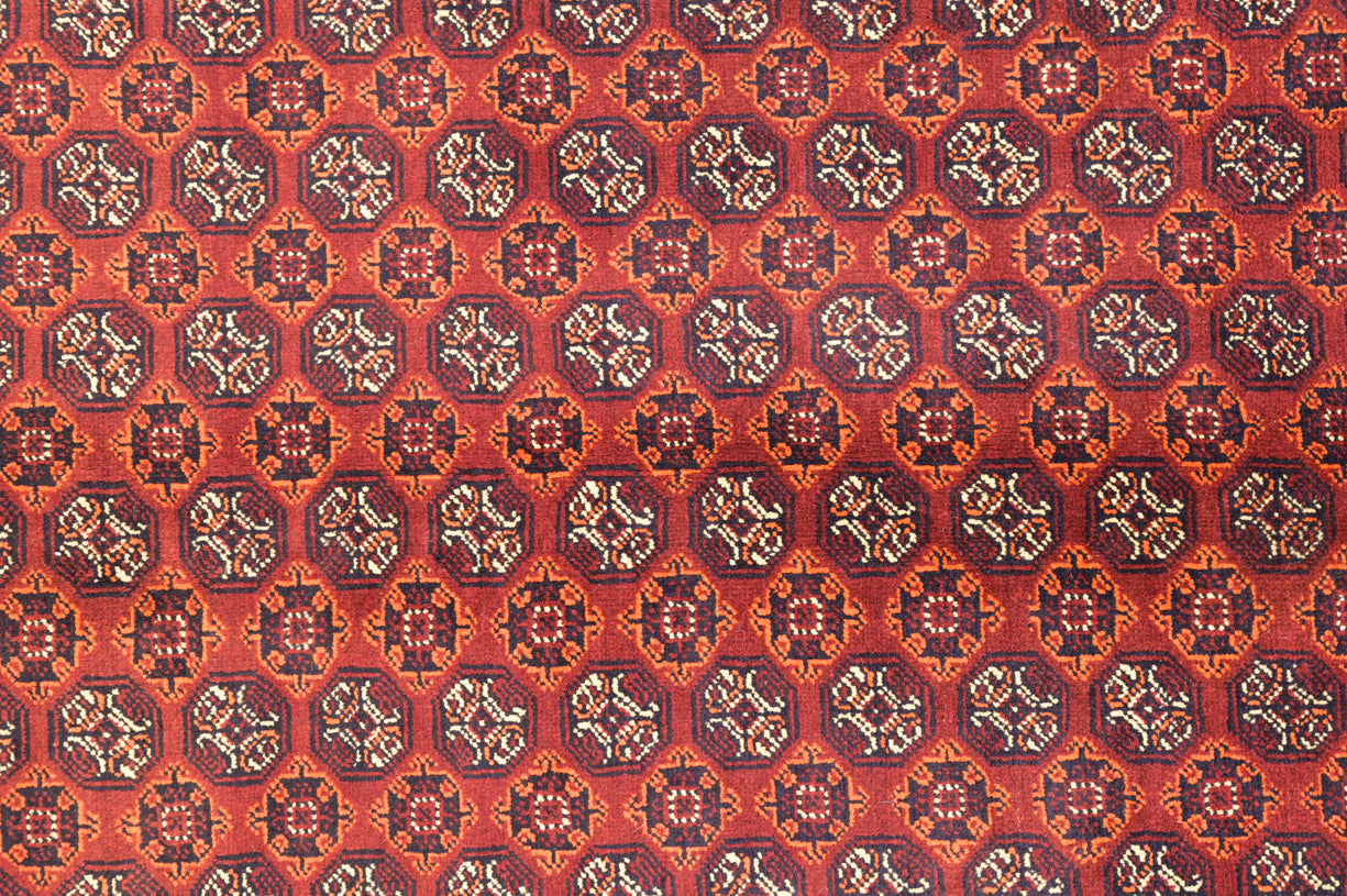 Red Afghan Khoja Roshnai Rug 300cm x 200cm