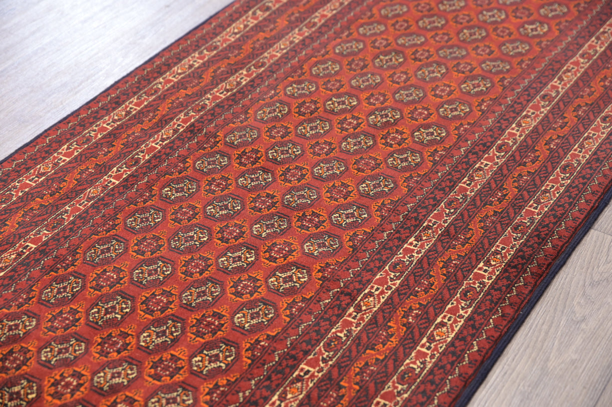 Red Afghan Khoja Roshnai Runner 284cm  x86cm