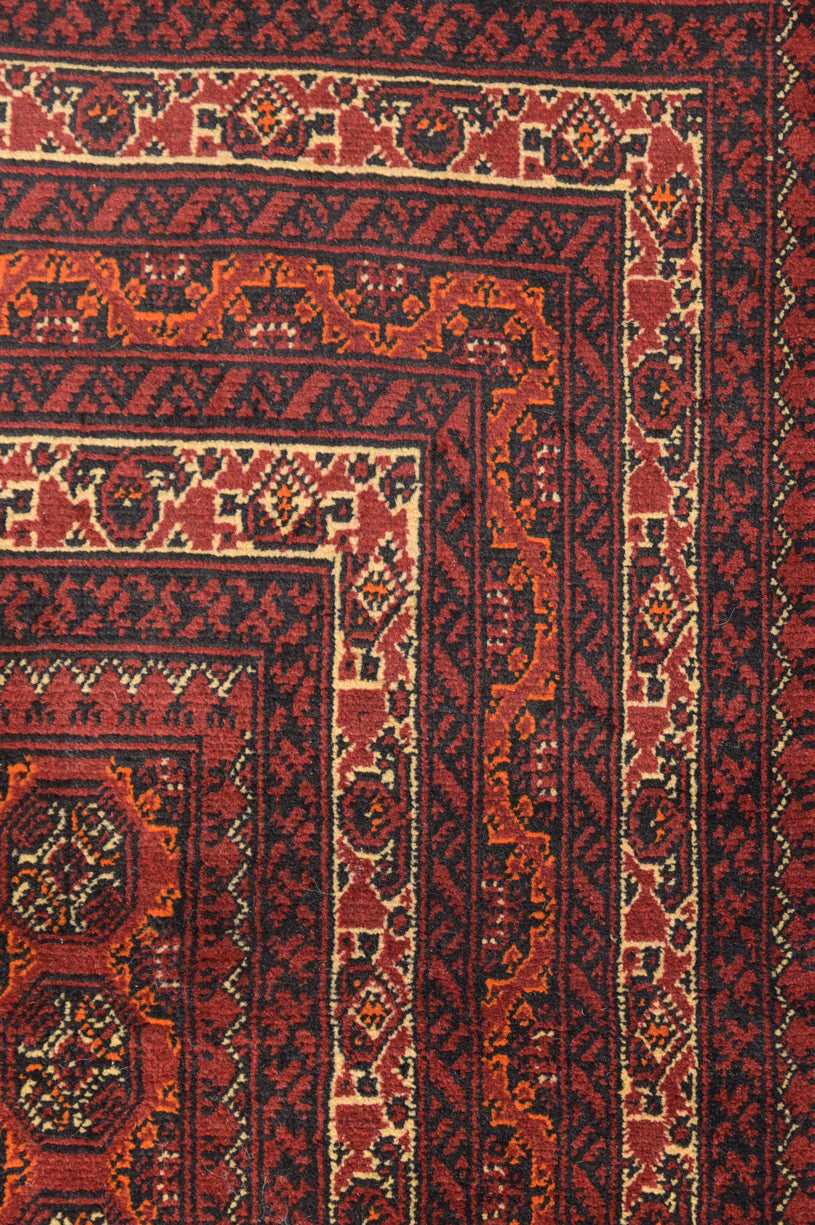 Red Afghan Khoja Roshnai Runner 284cm  x86cm