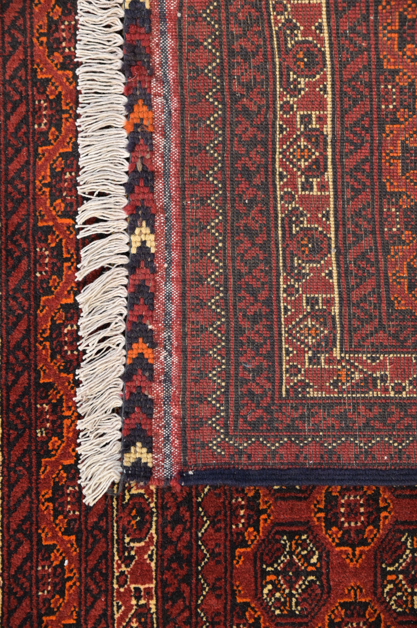 Red Afghan Khoja Roshnai Runner 284cm  x86cm