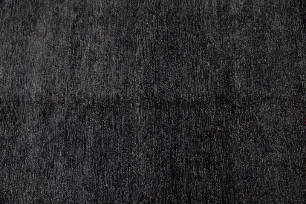 Charcoal Afghan Chobi Gabbeh Wool Rug 222cm x 196cm