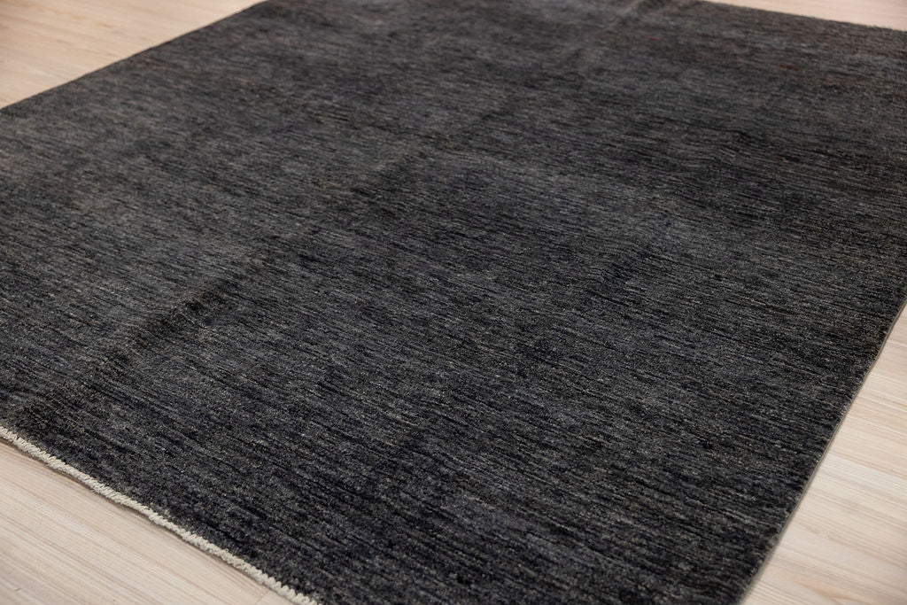 Charcoal Afghan Chobi Gabbeh Wool Rug 222cm x 196cm